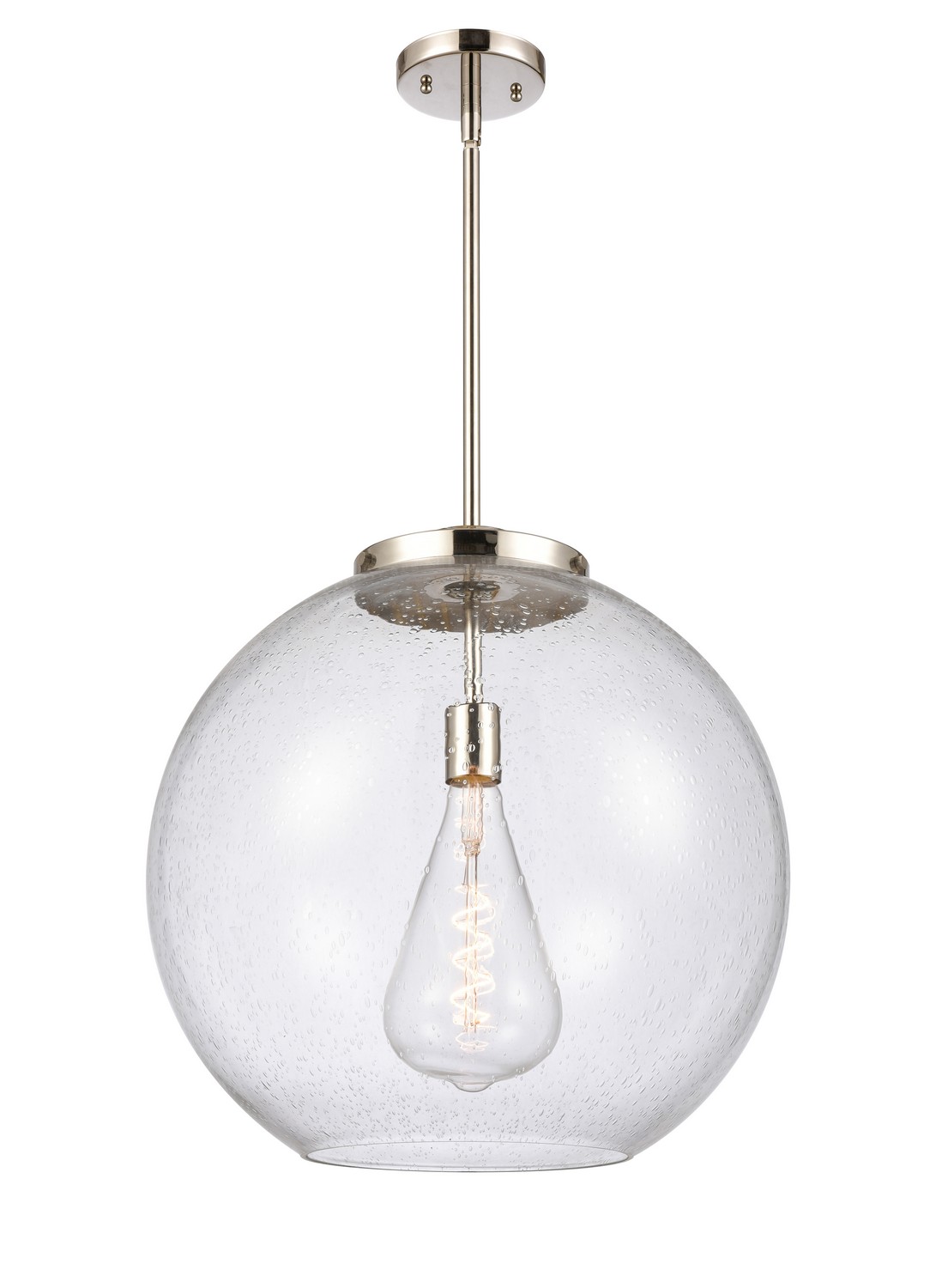 LED Pendant by Innovations - Essex Collection, Polished Nickel Finish - 221-1S-PN-G124-18-LED