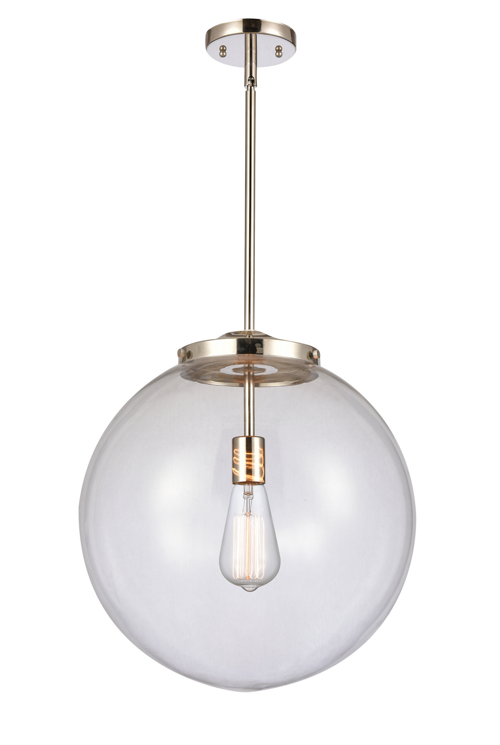 One Light Pendant by Innovations - Essex Collection, Polished Nickel Finish - 221-1S-PN-G202-16