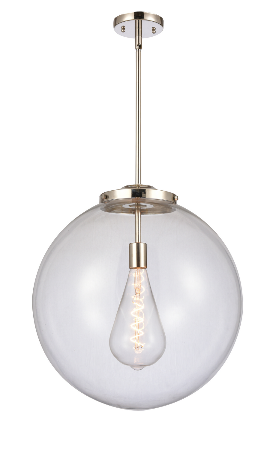One Light Pendant by Innovations - Essex Collection, Polished Nickel Finish - 221-1S-PN-G202-18