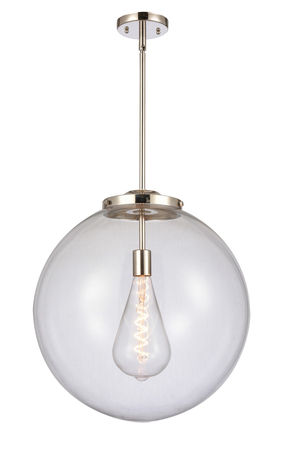 LED Pendant by Innovations - Essex Collection, Polished Nickel Finish - 221-1S-PN-G202-18-LED