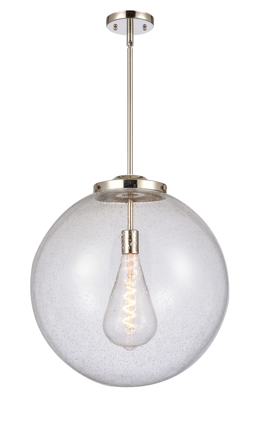 One Light Pendant by Innovations - Essex Collection, Polished Nickel Finish - 221-1S-PN-G204-18