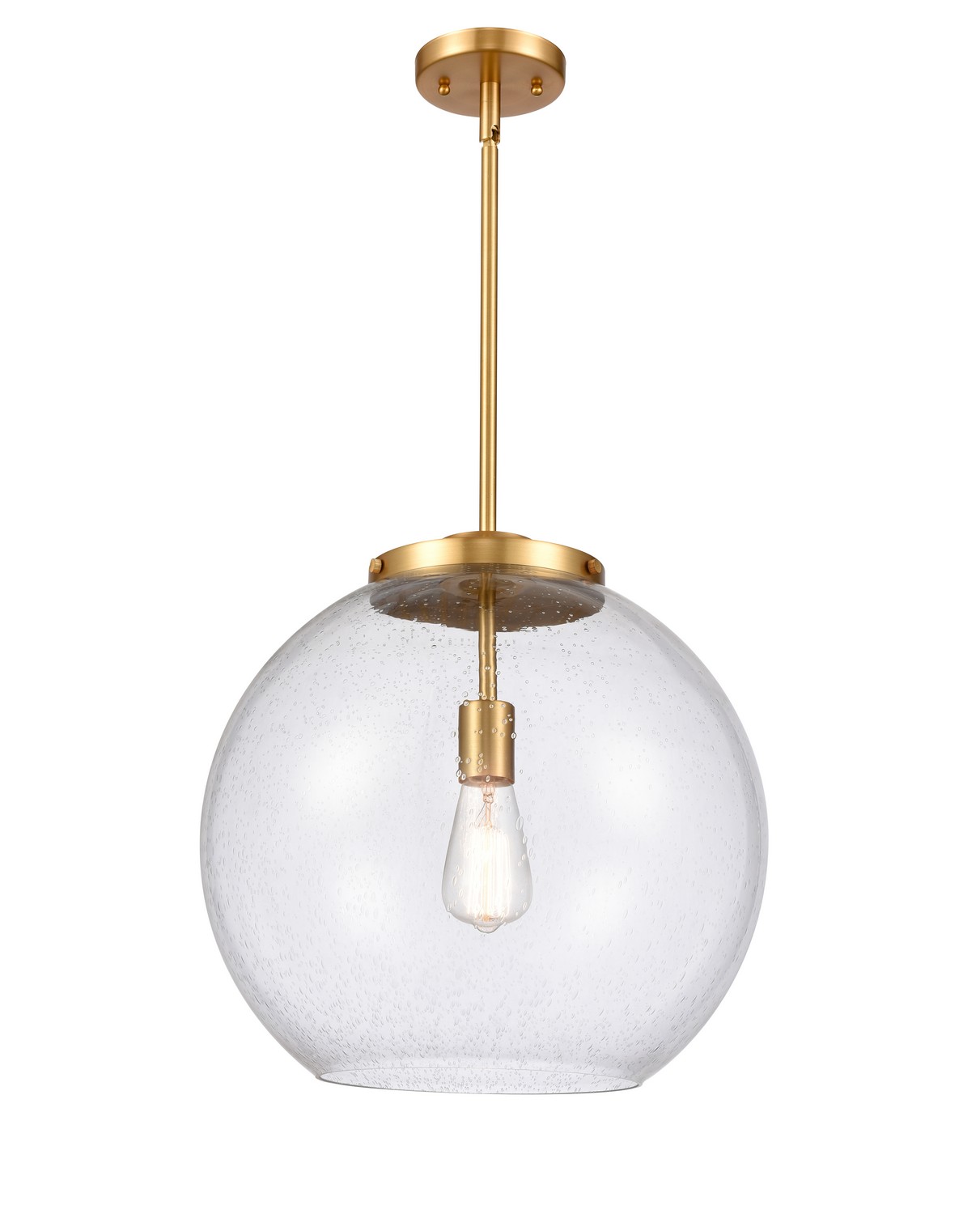 LED Pendant by Innovations - Essex Collection, Satin Gold Finish - 221-1S-SG-G124-16-LED