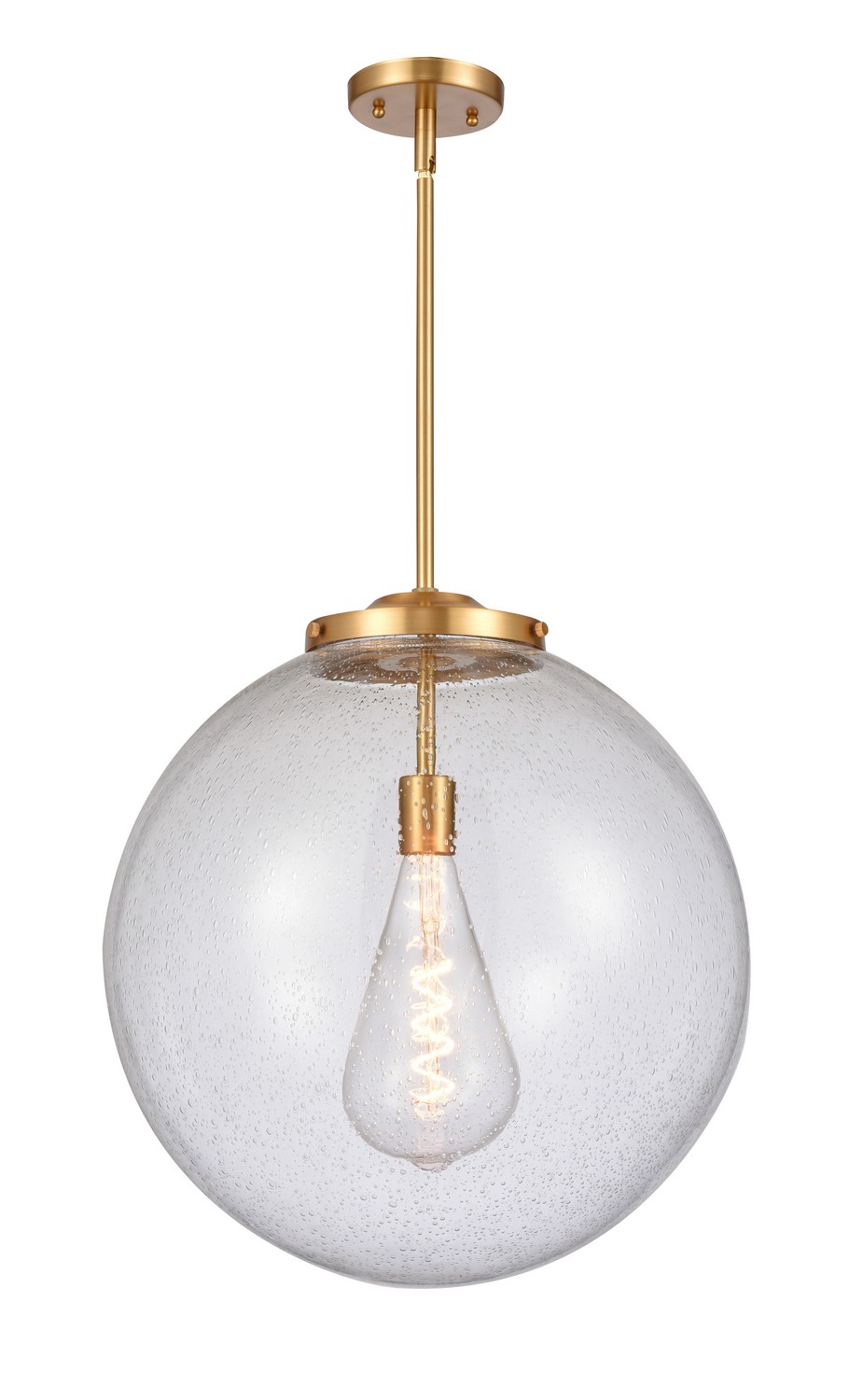 LED Pendant by Innovations - Essex Collection, Satin Gold Finish - 221-1S-SG-G204-18-LED