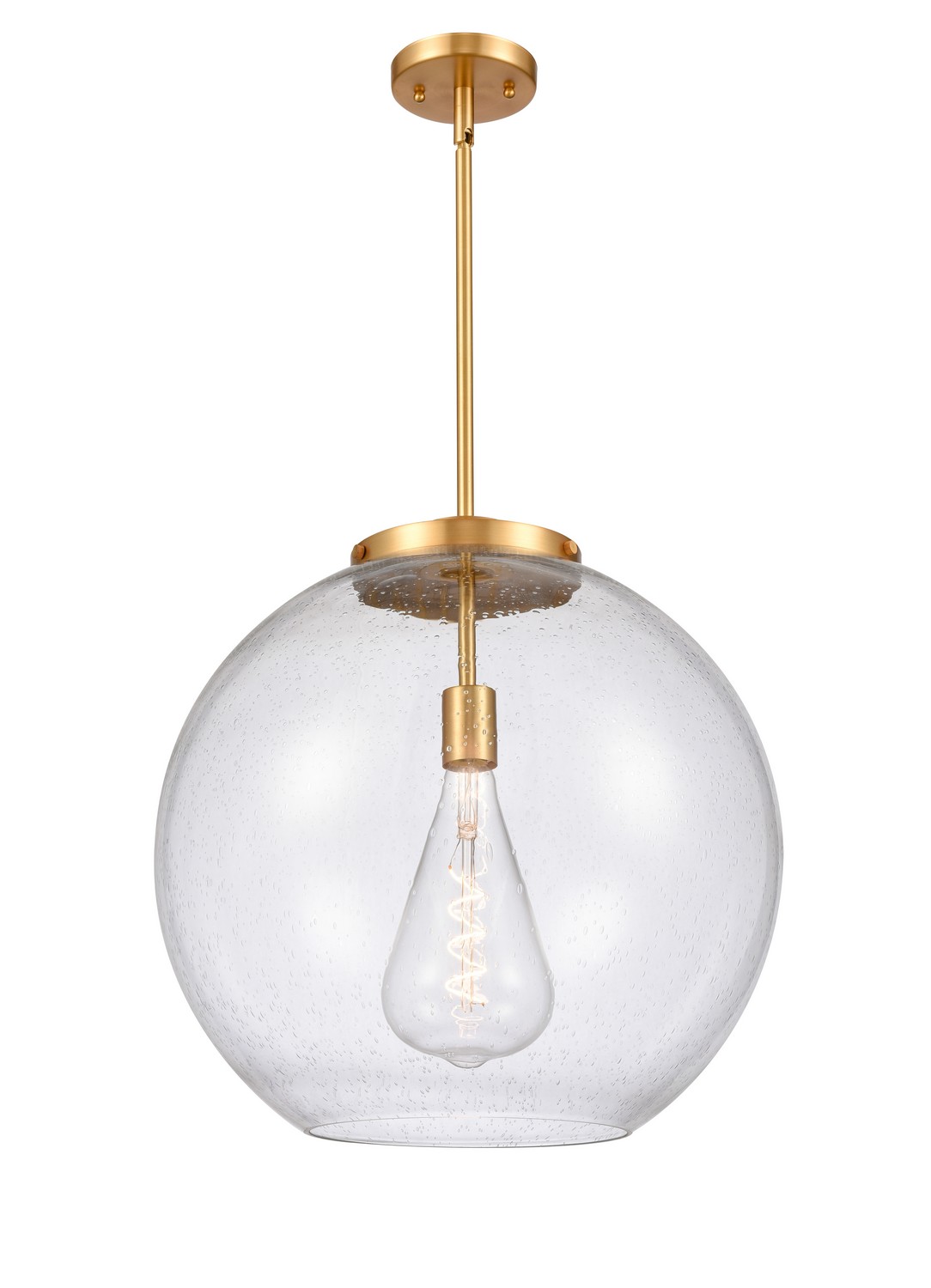 LED Pendant by Innovations - Essex Collection, Satin Gold Finish - 221-1S-SG-G124-18-LED
