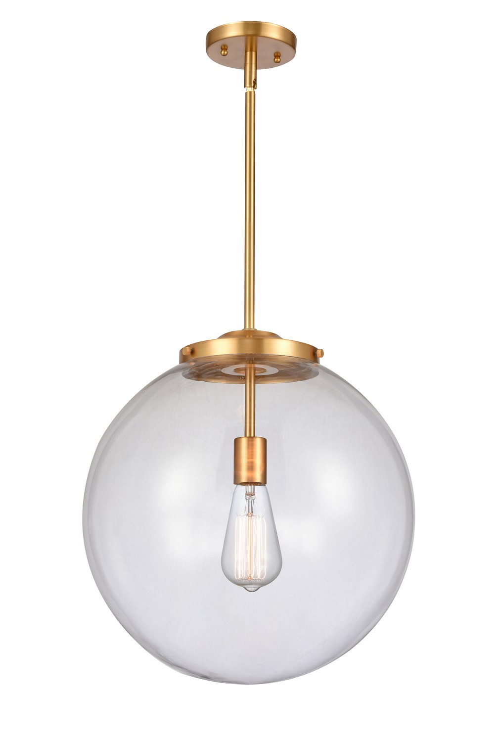 LED Pendant by Innovations - Essex Collection, Satin Gold Finish - 221-1S-SG-G202-16-LED