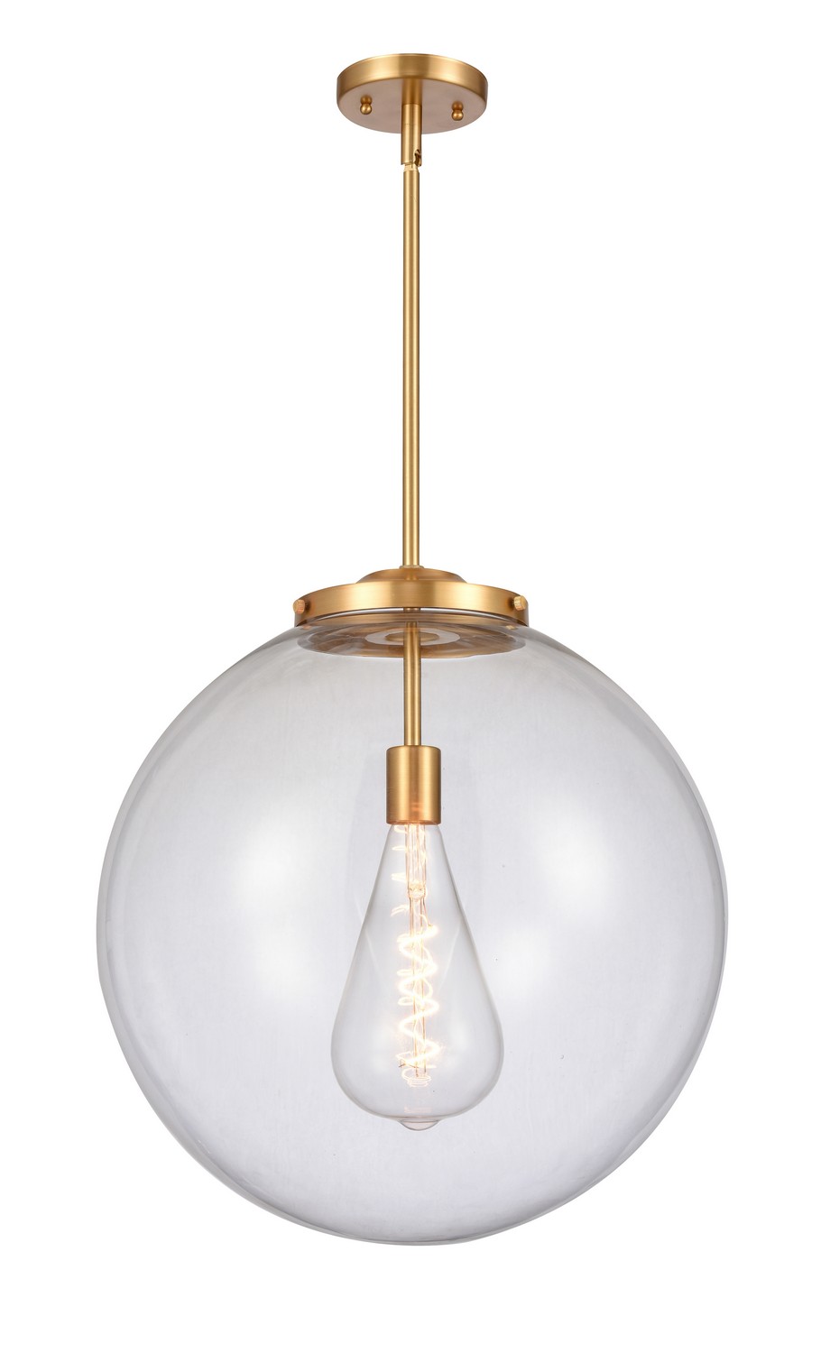 LED Pendant by Innovations - Essex Collection, Satin Gold Finish - 221-1S-SG-G202-18-LED