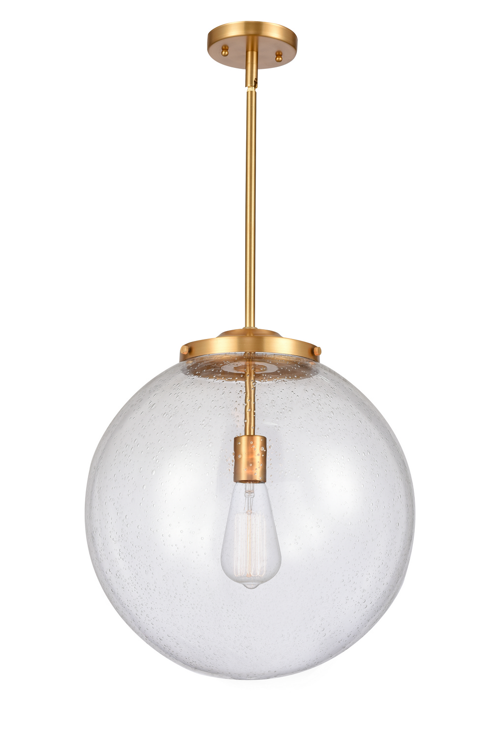 One Light Pendant by Innovations - Essex Collection, Satin Gold Finish - 221-1S-SG-G204-16