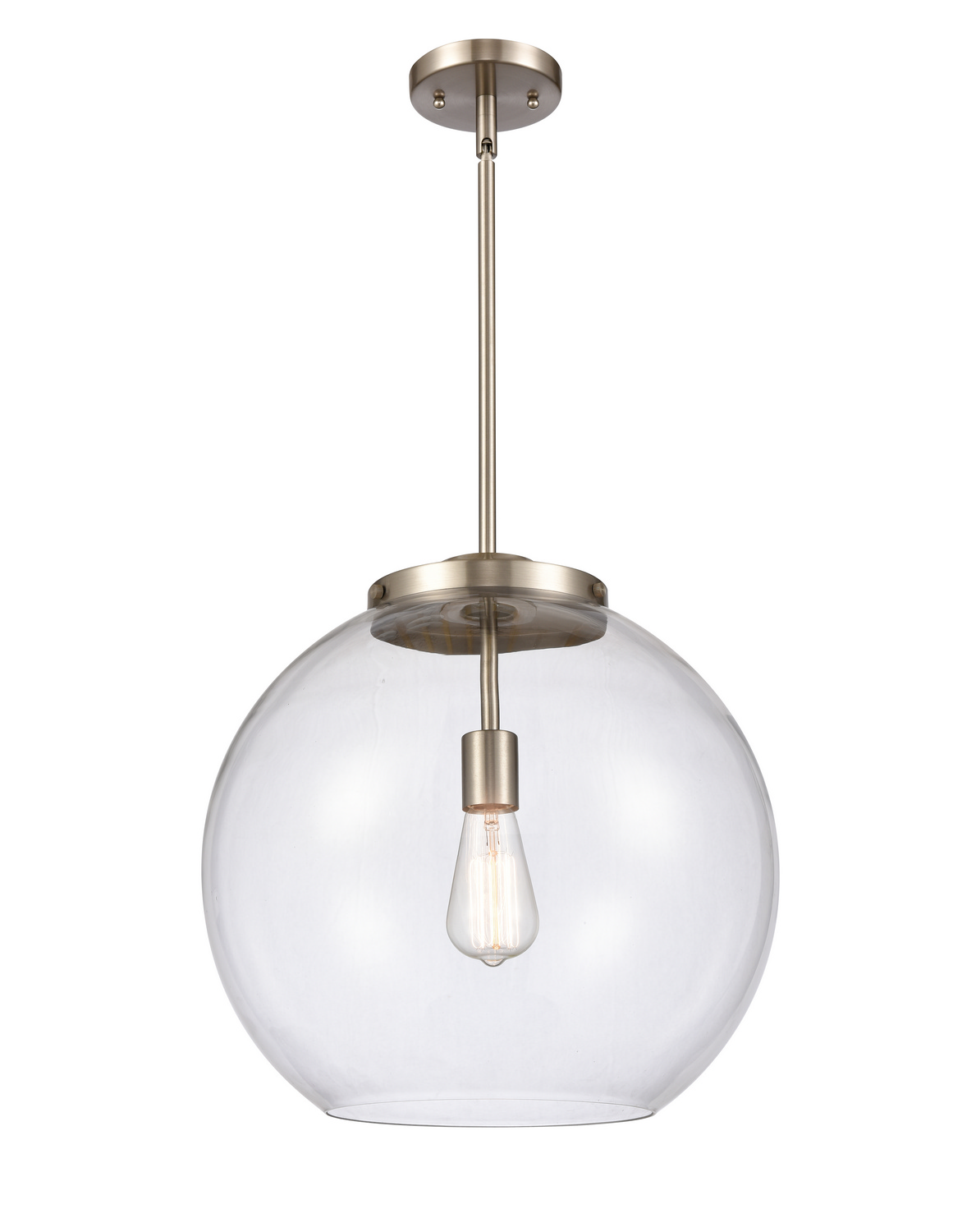 One Light Pendant by Innovations - Essex Collection, Brushed Satin Nickel Finish - 221-1S-SN-G122-16