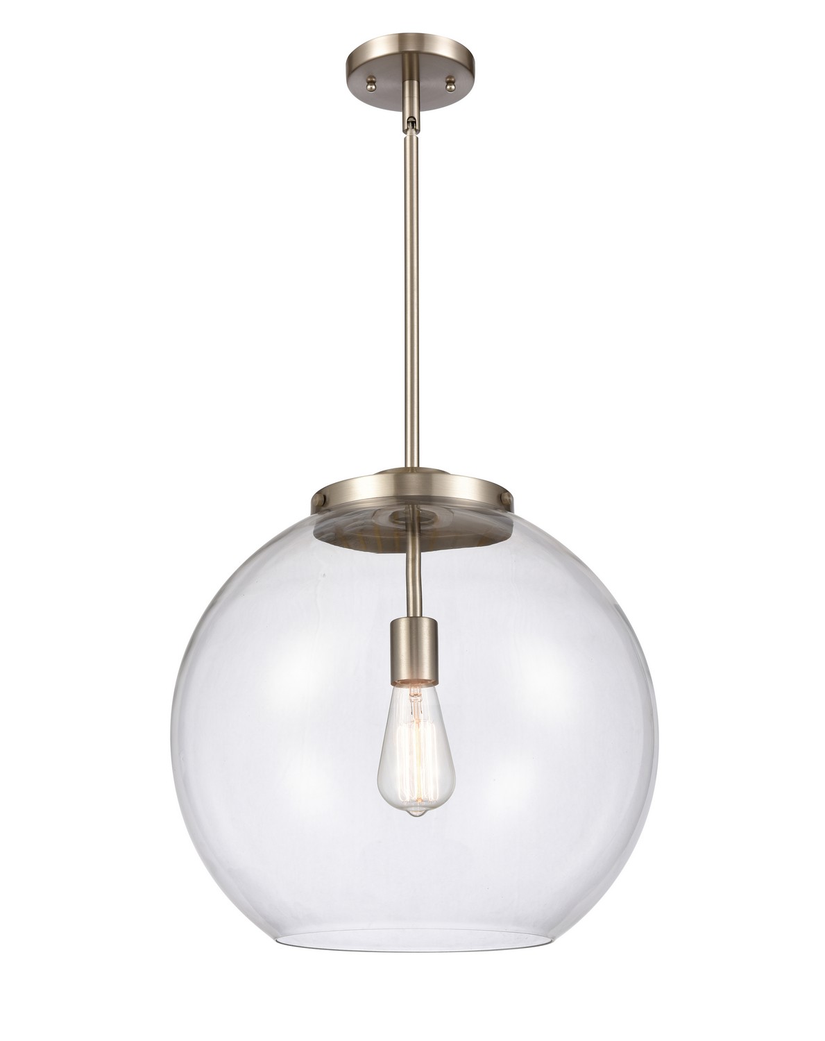 LED Pendant by Innovations - Essex Collection, Brushed Satin Nickel Finish - 221-1S-SN-G122-16-LED