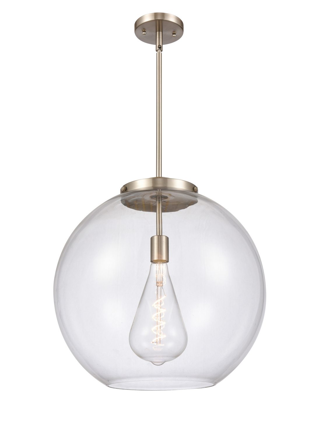 One Light Pendant by Innovations - Essex Collection, Brushed Satin Nickel Finish - 221-1S-SN-G122-18