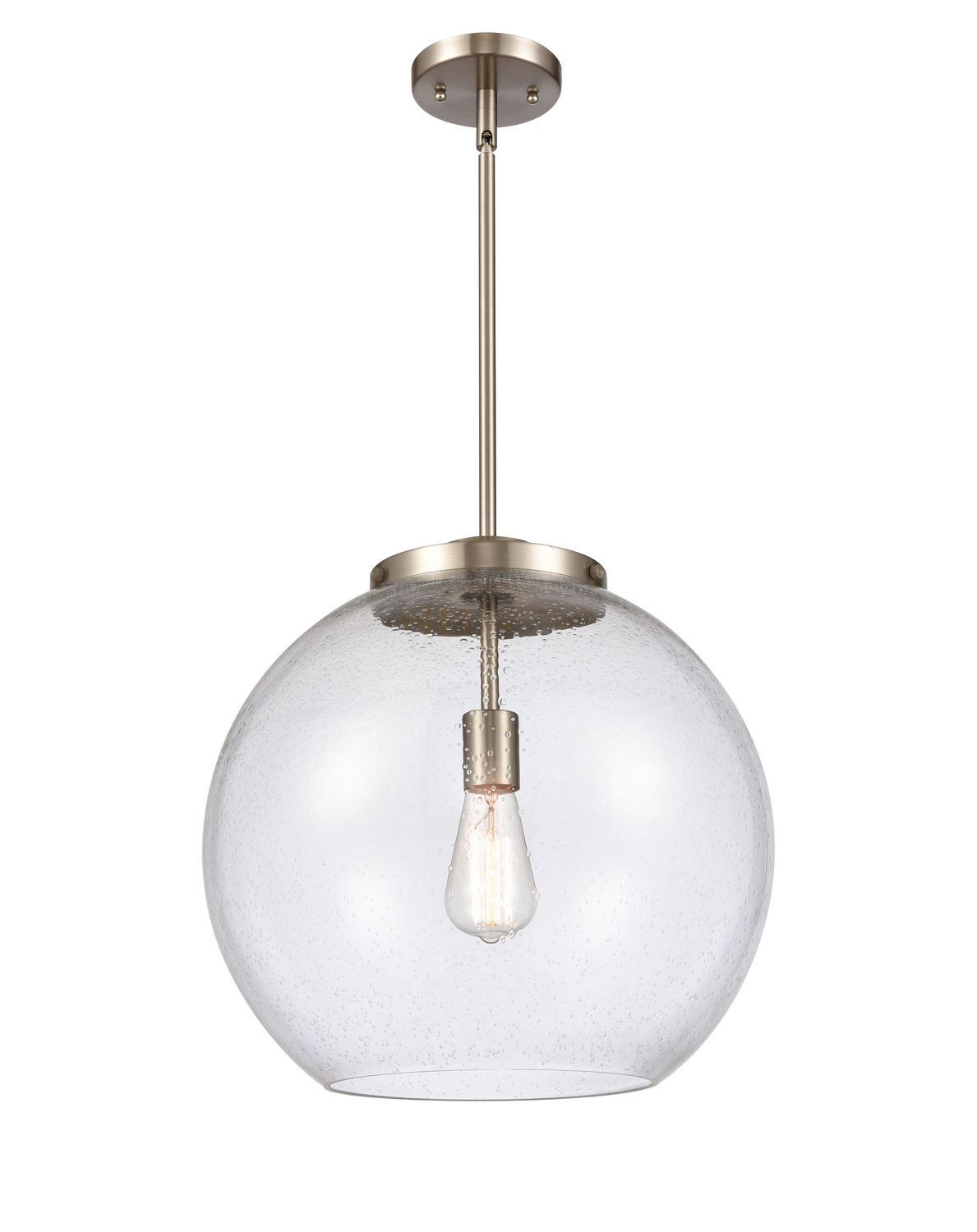 One Light Pendant by Innovations - Essex Collection, Brushed Satin Nickel Finish - 221-1S-SN-G124-16