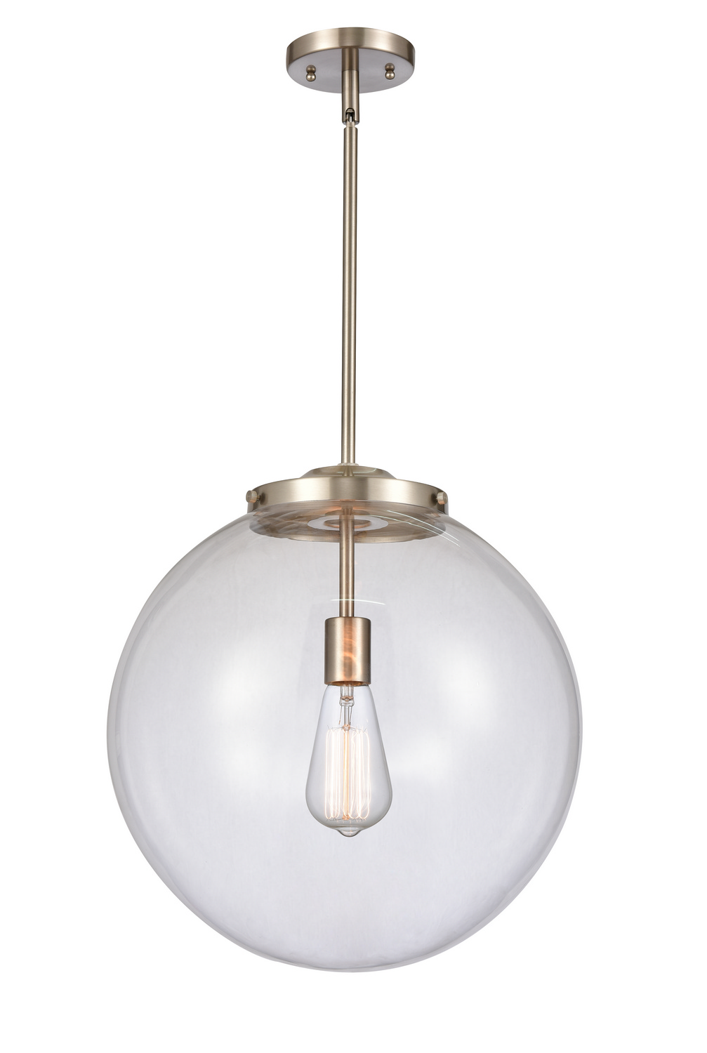 One Light Pendant by Innovations - Essex Collection, Brushed Satin Nickel Finish - 221-1S-SN-G202-16