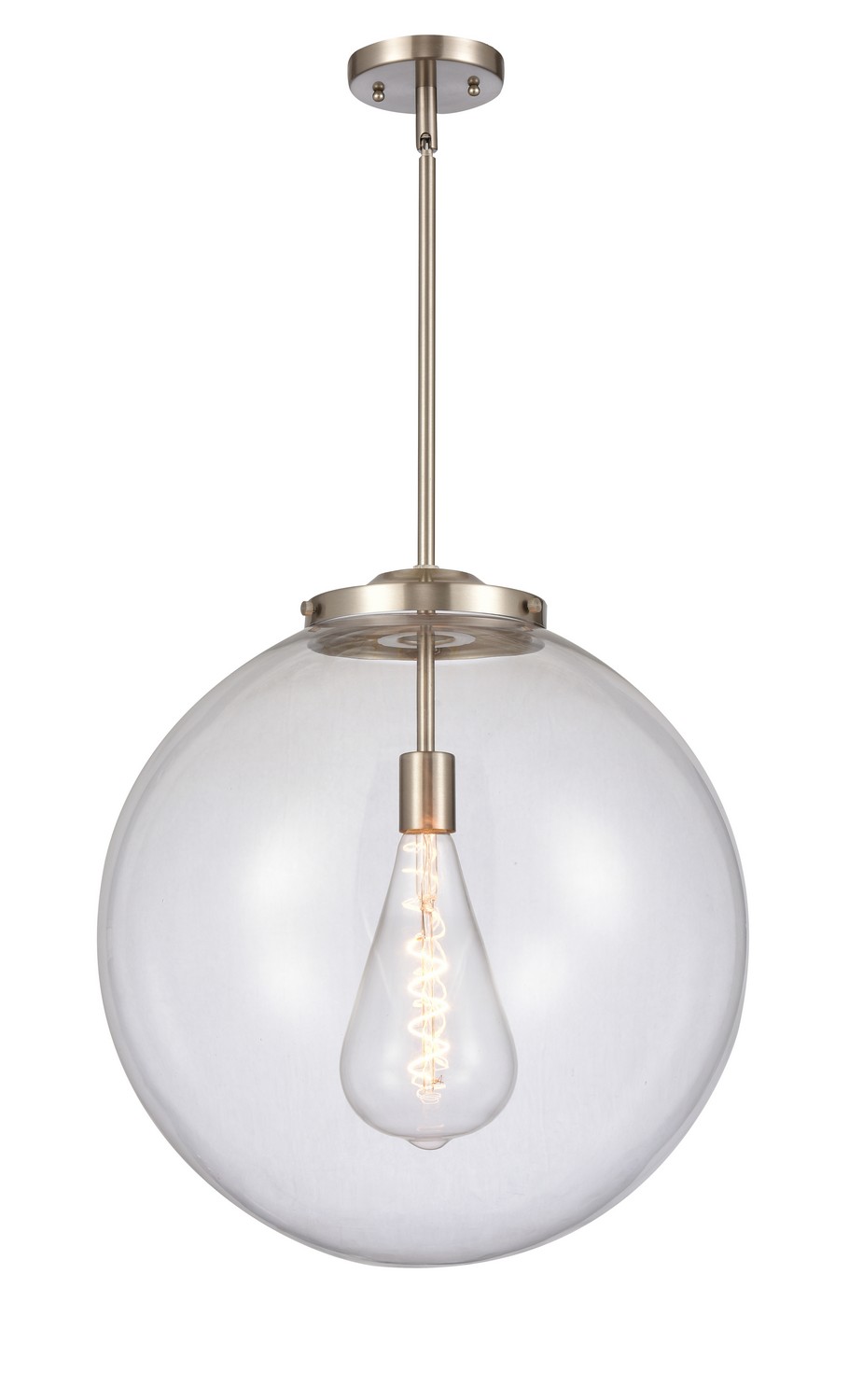 LED Pendant by Innovations - Essex Collection, Brushed Satin Nickel Finish - 221-1S-SN-G202-18-LED
