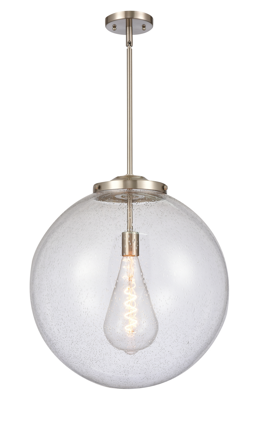 One Light Pendant by Innovations - Essex Collection, Brushed Satin Nickel Finish - 221-1S-SN-G204-18