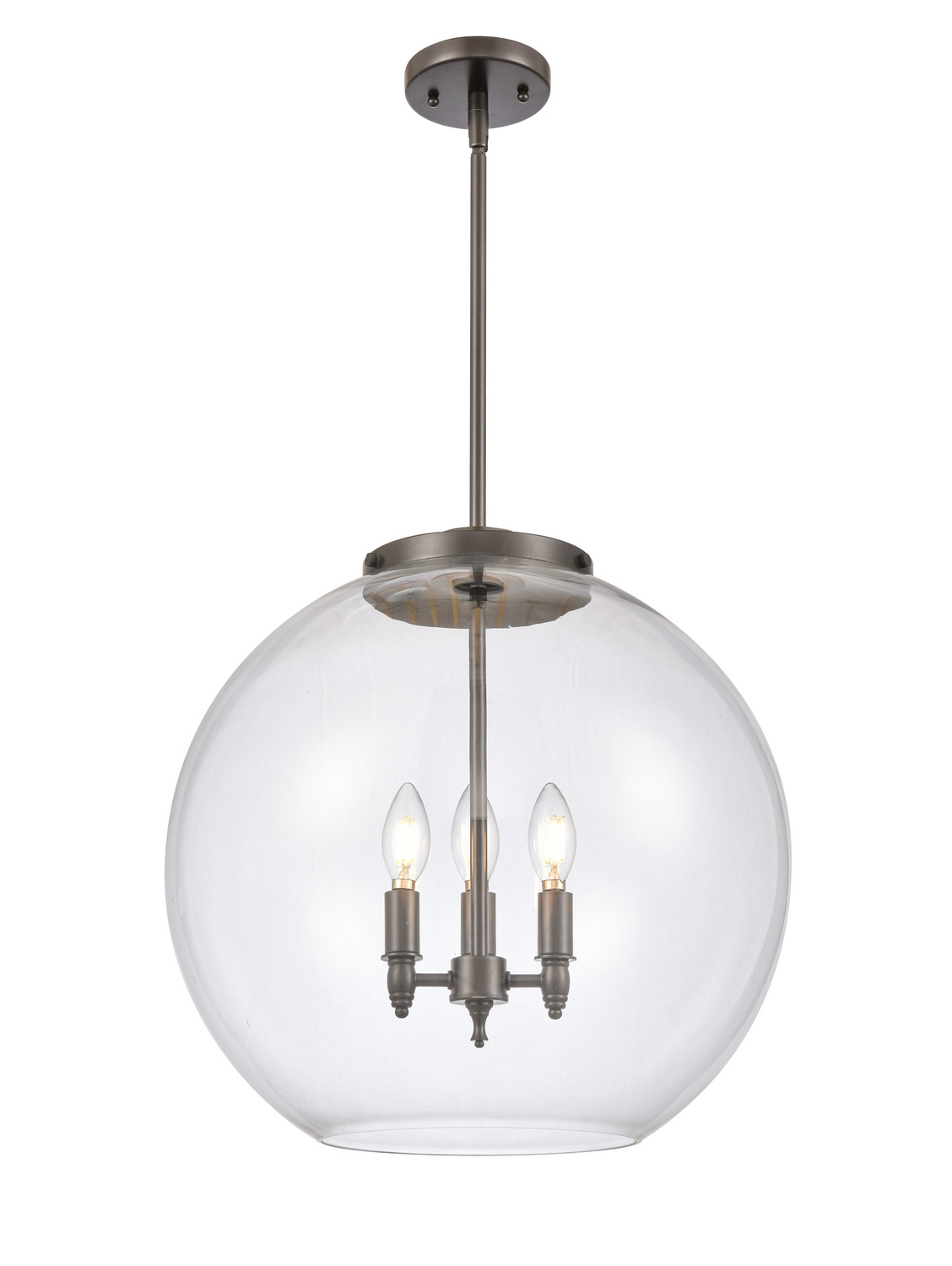 Three Light Pendant by Innovations - Essex Collection, Oil Rubbed Bronze Finish - 221-3S-OB-G122-18