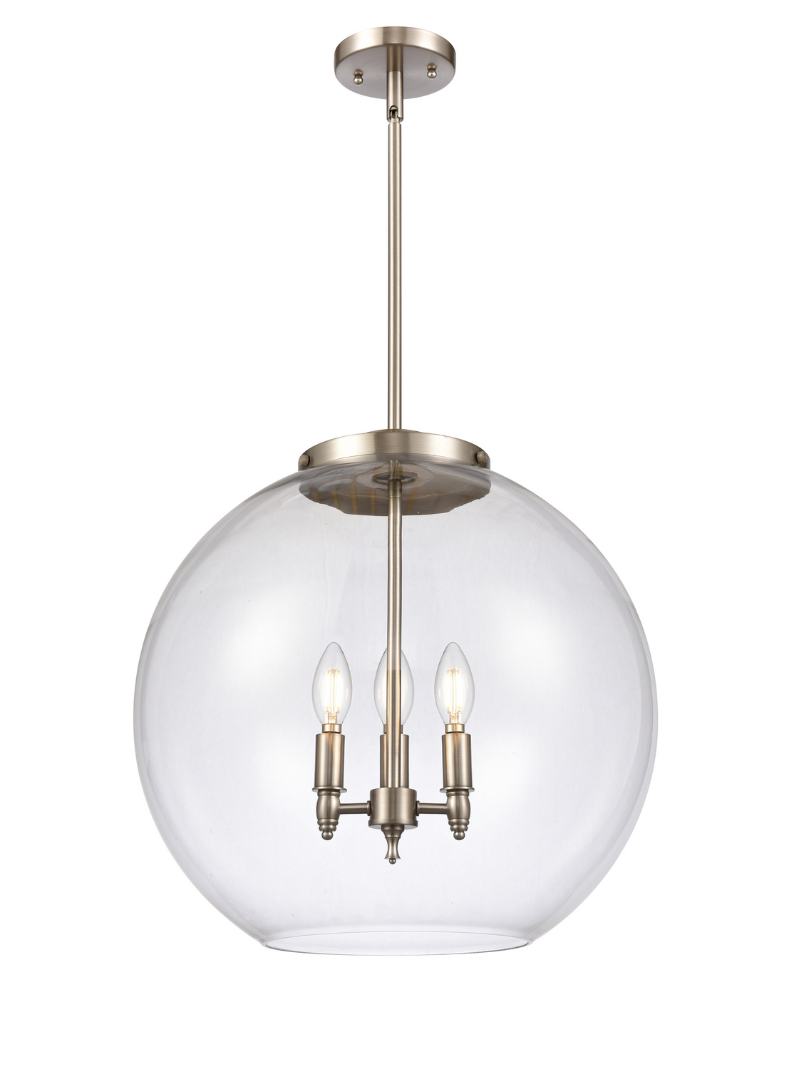 Three Light Pendant by Innovations - Essex Collection, Brushed Satin Nickel Finish - 221-3S-SN-G122-18