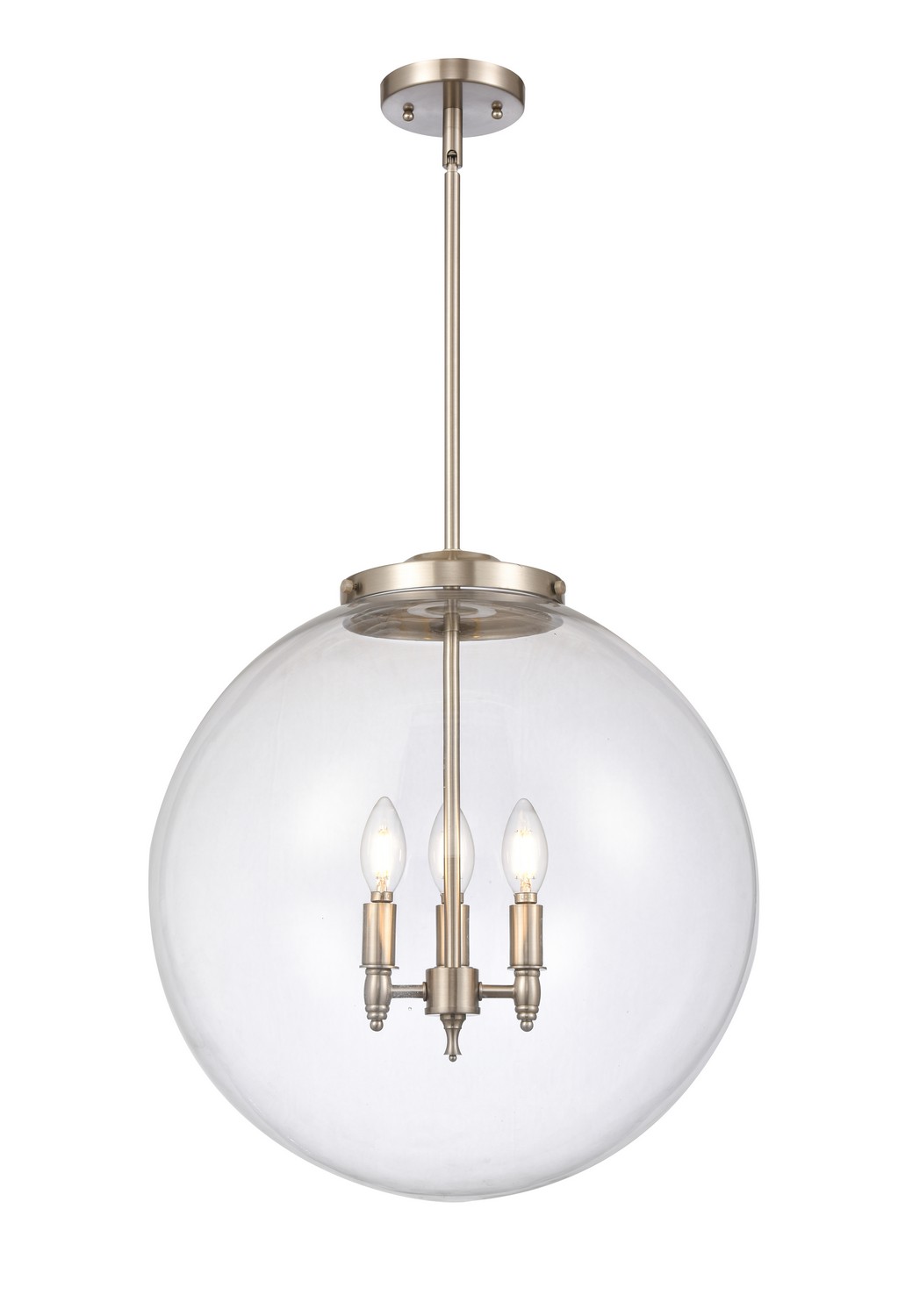 LED Pendant by Innovations - Essex Collection, Brushed Satin Nickel Finish - 221-3S-SN-G202-18-LED