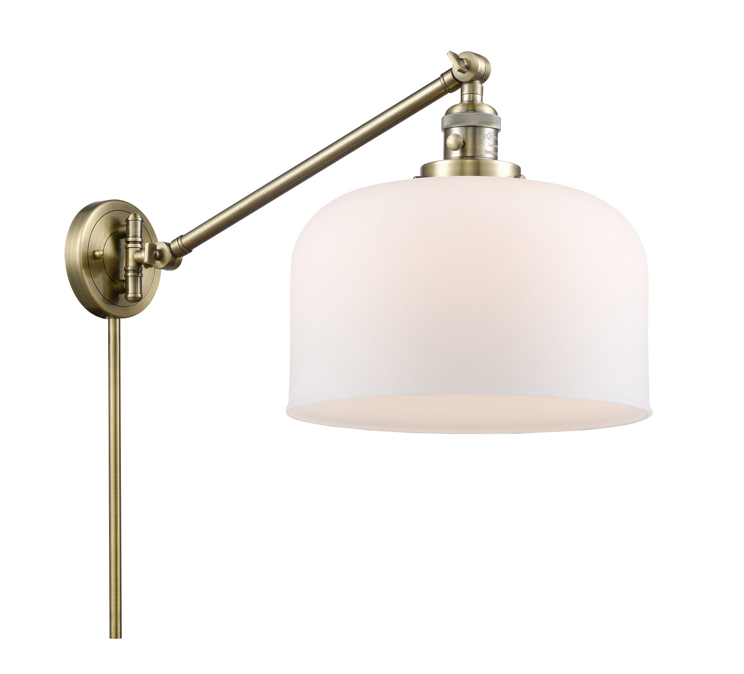 LED Swing Arm by Innovations - Franklin Restoration Collection, Antique Brass Finish - 237-AB-G71-L-LED