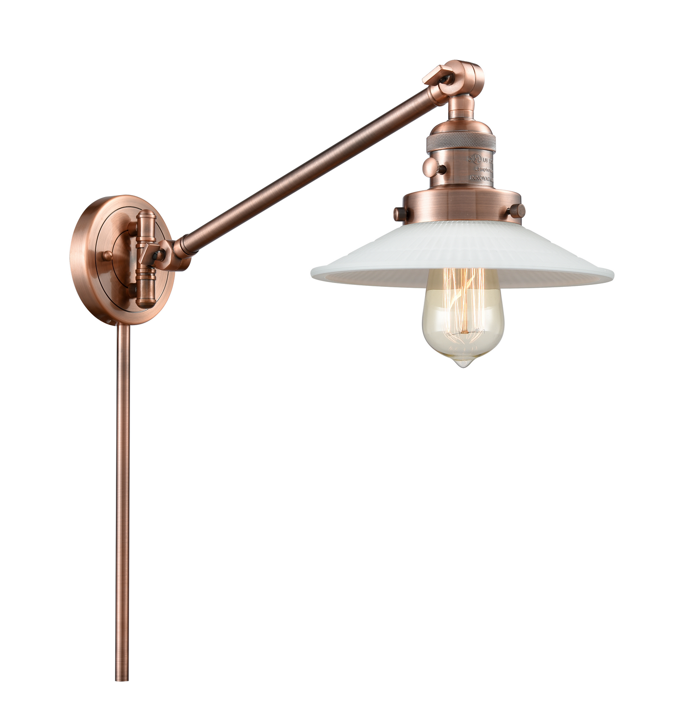 One Light Swing Arm by Innovations - Franklin Restoration Collection, Antique Copper Finish - 237-AC-G1