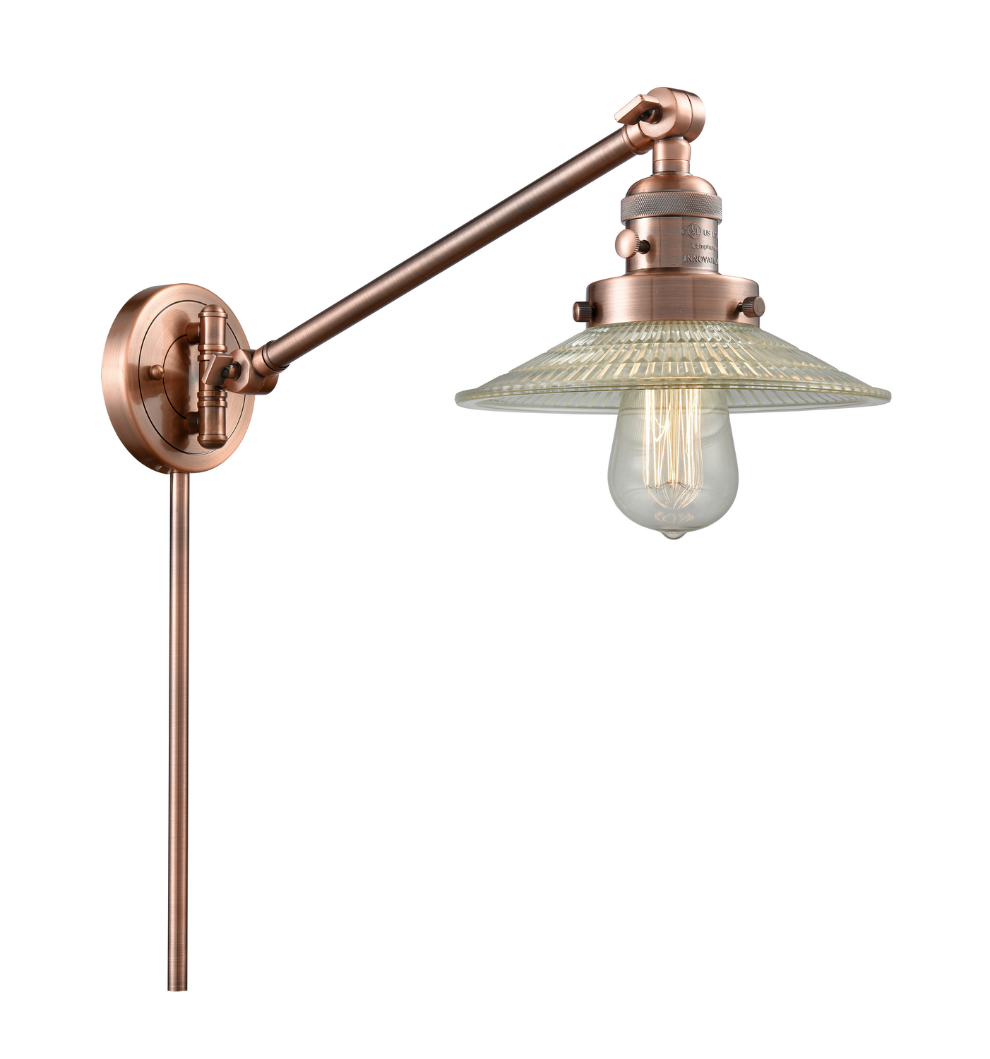 One Light Swing Arm by Innovations - Franklin Restoration Collection, Antique Copper Finish - 237-AC-G2