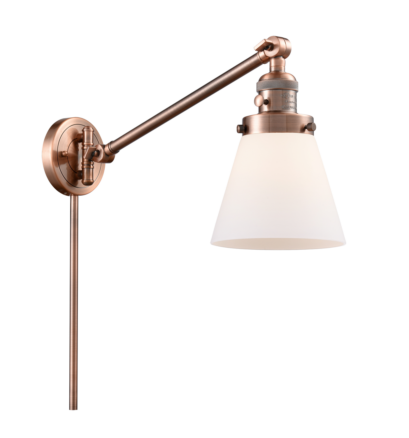 One Light Swing Arm by Innovations - Franklin Restoration Collection, Antique Copper Finish - 237-AC-G61