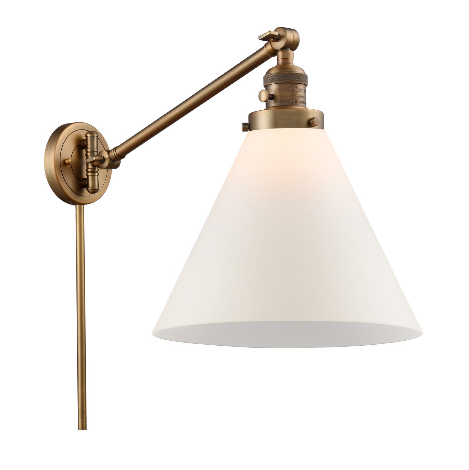 One Light Swing Arm by Innovations - Franklin Restoration Collection, Brushed Brass Finish - 237-BB-G41-L