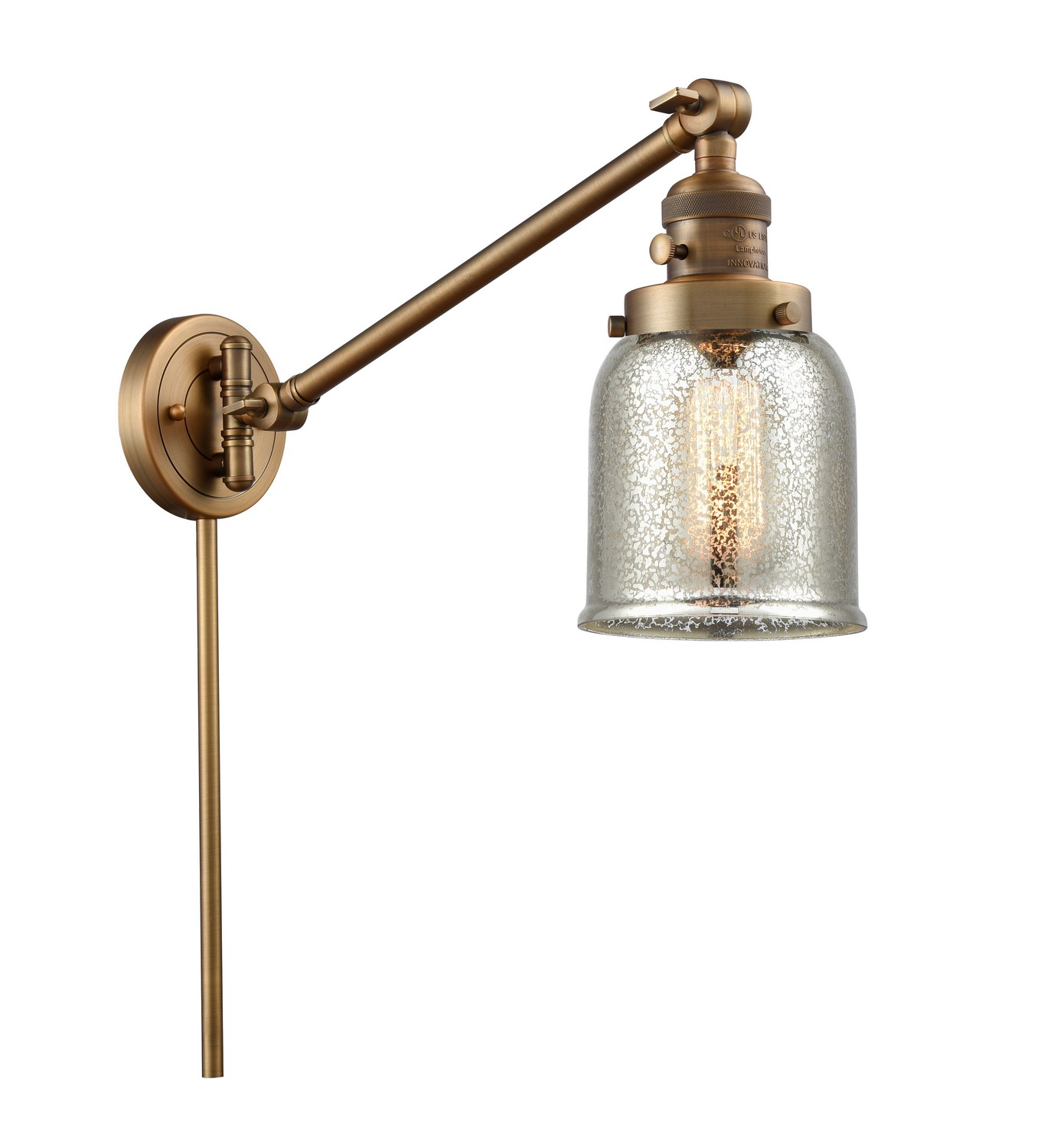 LED Swing Arm by Innovations - Franklin Restoration Collection, Brushed Brass Finish - 237-BB-G58-LED