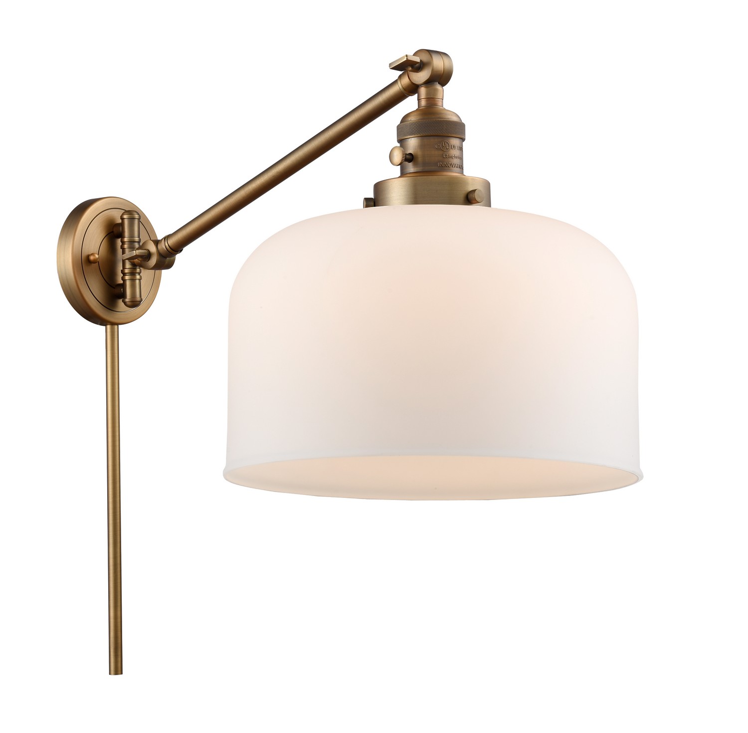 One Light Swing Arm by Innovations - Franklin Restoration Collection, Brushed Brass Finish - 237-BB-G71-L