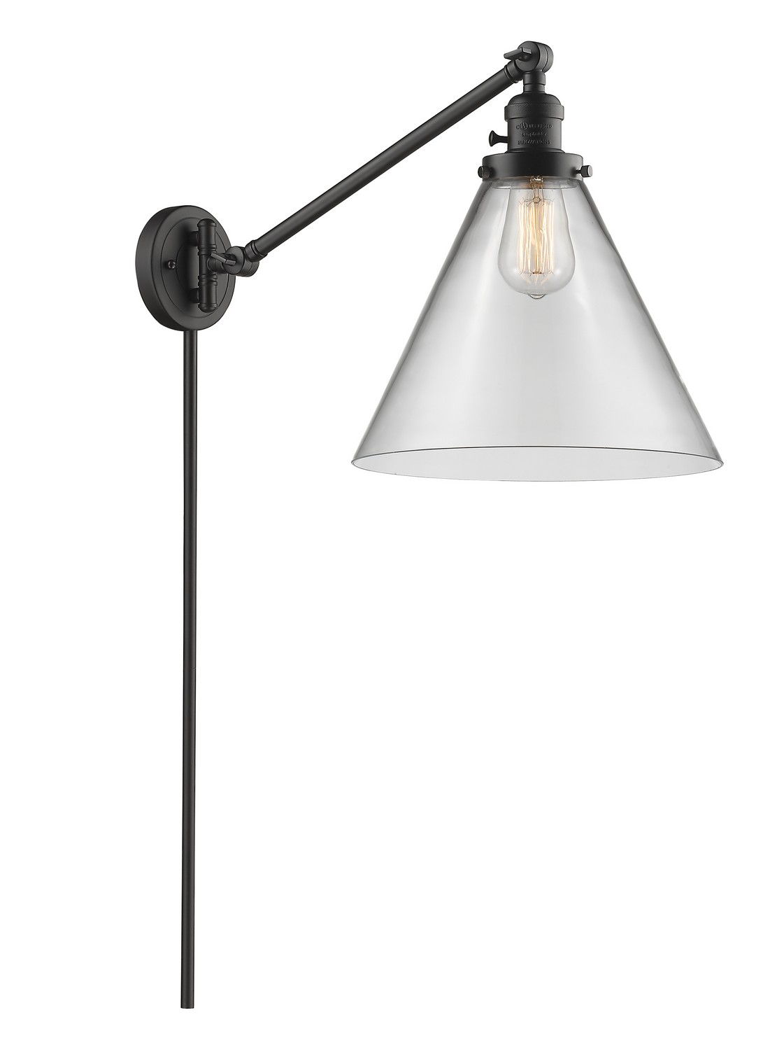 One Light Swing Arm by Innovations - Franklin Restoration Collection, Oil Rubbed Bronze Finish - 237-OB-G42-L