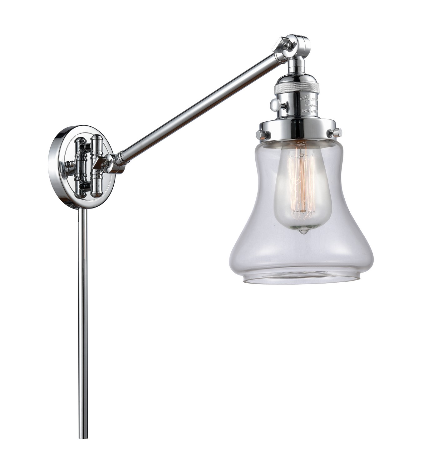 LED Swing Arm by Innovations - Franklin Restoration Collection, Polished Chrome Finish - 237-PC-G192-LED
