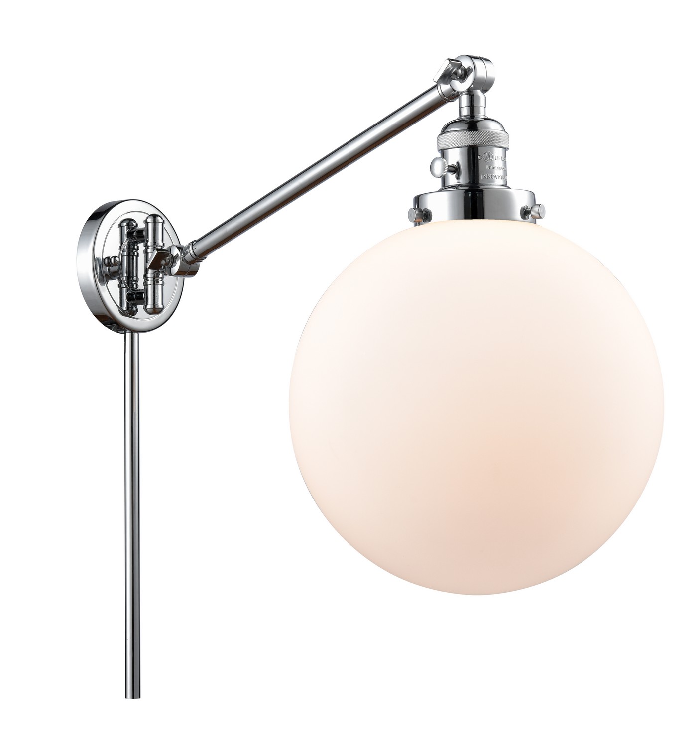 LED Swing Arm by Innovations - Franklin Restoration Collection, Polished Chrome Finish - 237-PC-G201-10-LED