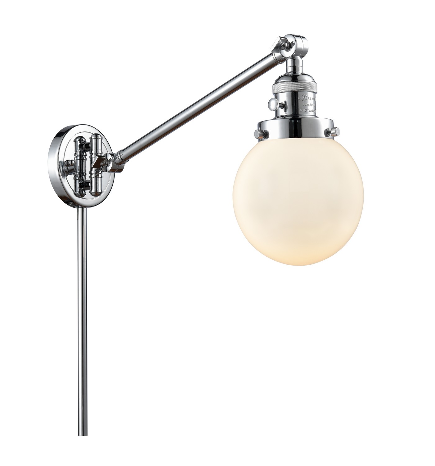 LED Swing Arm by Innovations - Franklin Restoration Collection, Polished Chrome Finish - 237-PC-G201-6-LED