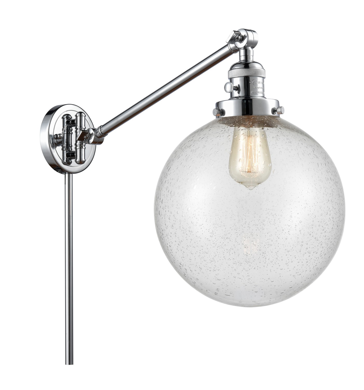 LED Swing Arm by Innovations - Franklin Restoration Collection, Polished Chrome Finish - 237-PC-G204-10-LED
