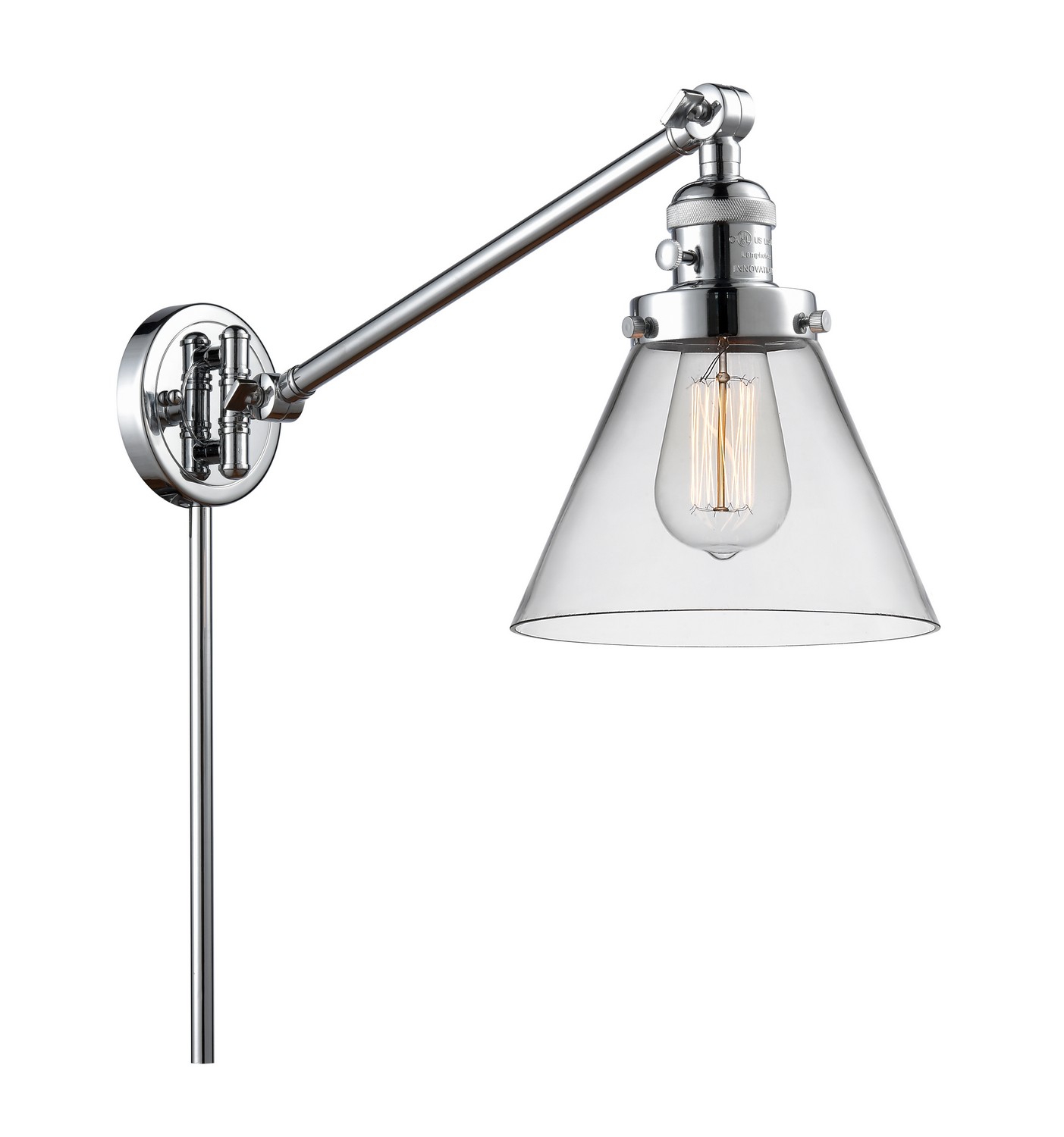 LED Swing Arm by Innovations - Franklin Restoration Collection, Polished Chrome Finish - 237-PC-G42-LED