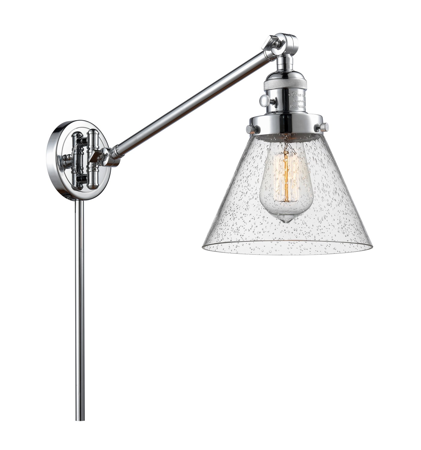 LED Swing Arm by Innovations - Franklin Restoration Collection, Polished Chrome Finish - 237-PC-G44-LED