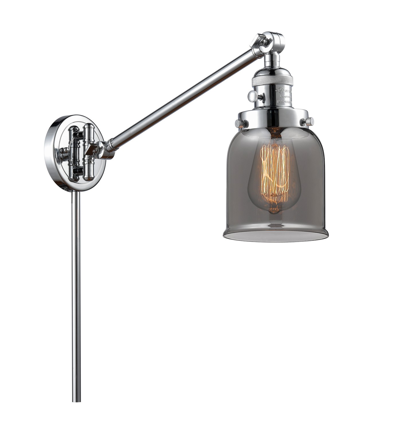 LED Swing Arm by Innovations - Franklin Restoration Collection, Polished Chrome Finish - 237-PC-G53-LED