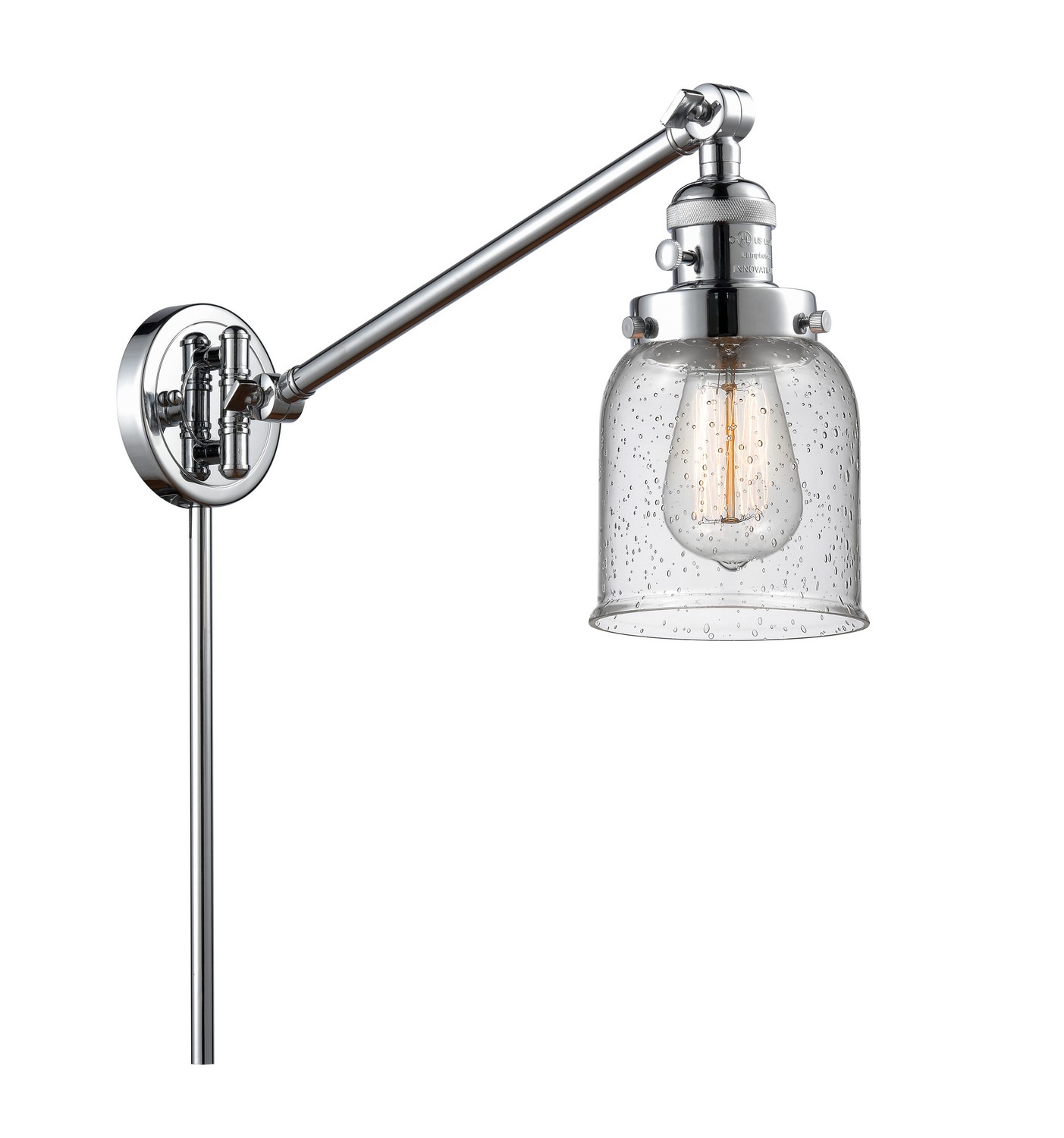 LED Swing Arm by Innovations - Franklin Restoration Collection, Polished Chrome Finish - 237-PC-G54-LED