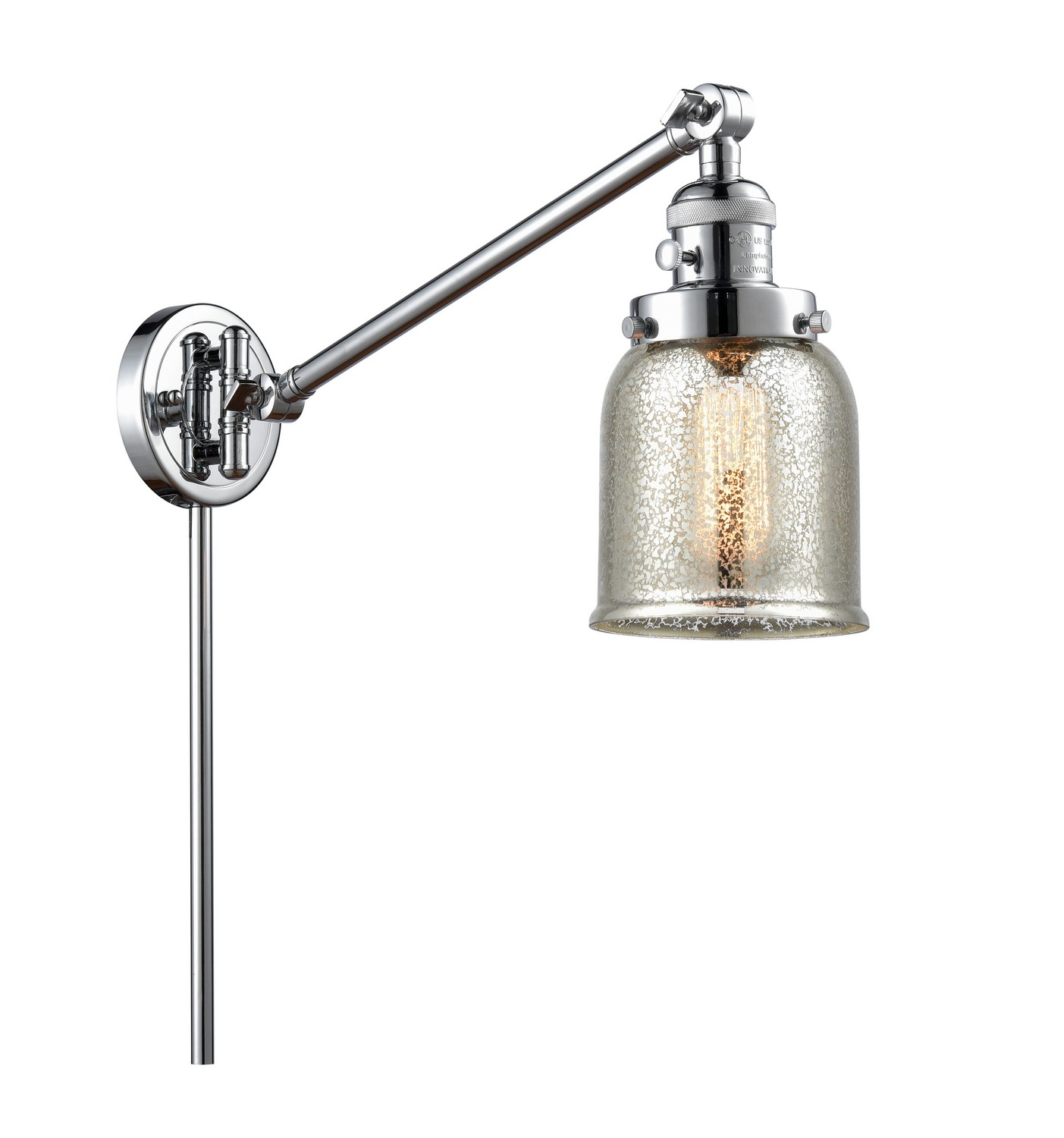 LED Swing Arm by Innovations - Franklin Restoration Collection, Polished Chrome Finish - 237-PC-G58-LED