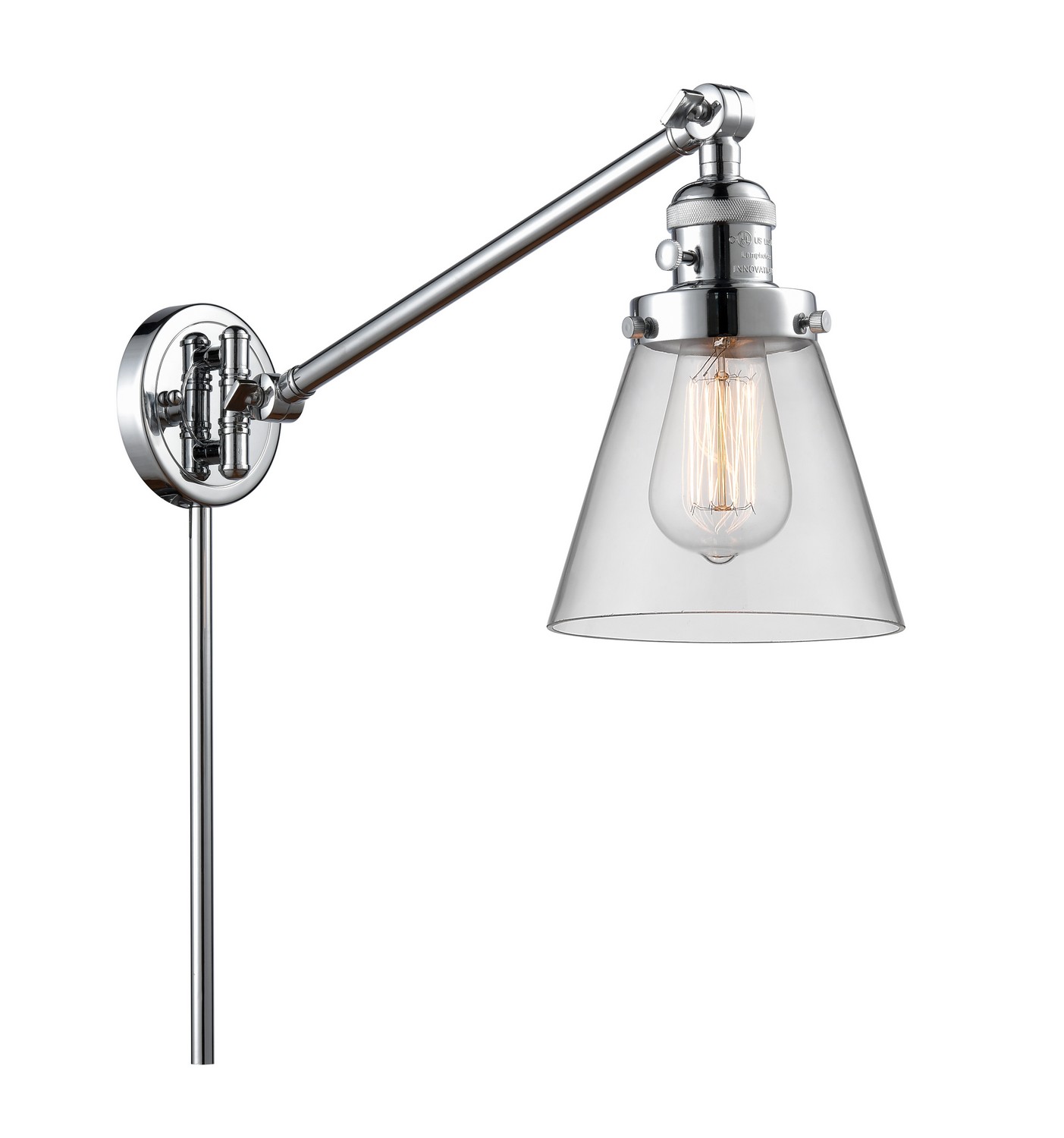LED Swing Arm by Innovations - Franklin Restoration Collection, Polished Chrome Finish - 237-PC-G62-LED