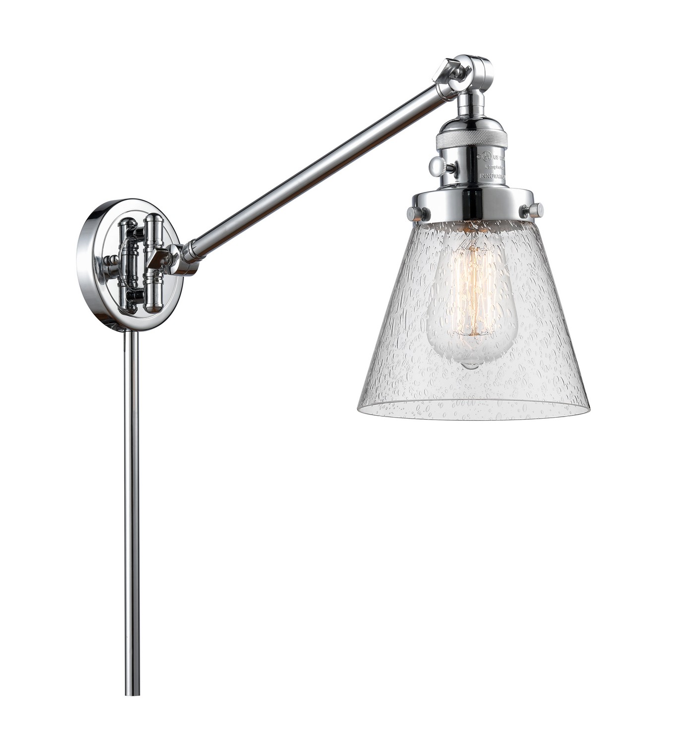 LED Swing Arm by Innovations - Franklin Restoration Collection, Polished Chrome Finish - 237-PC-G64-LED