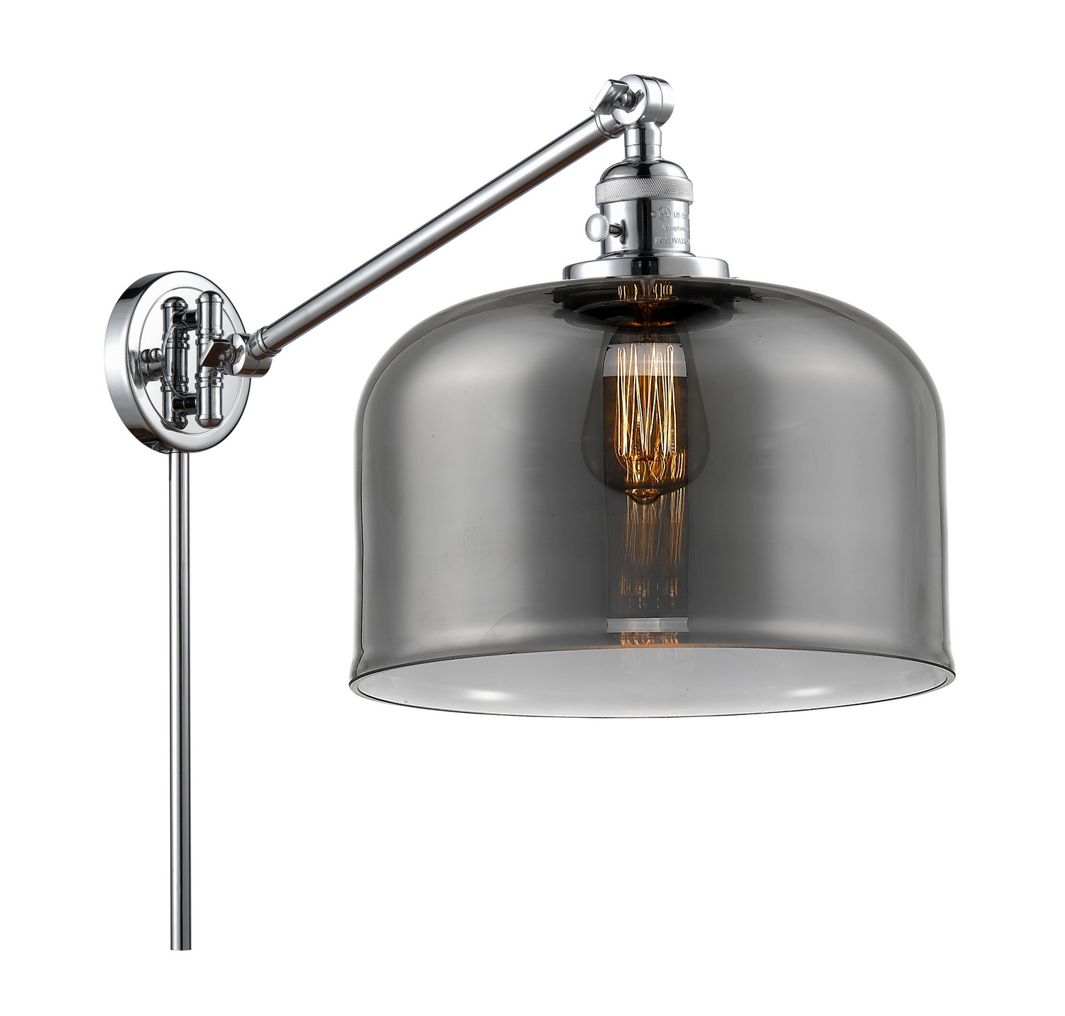 One Light Swing Arm by Innovations - Franklin Restoration Collection, Polished Chrome Finish - 237-PC-G73-L