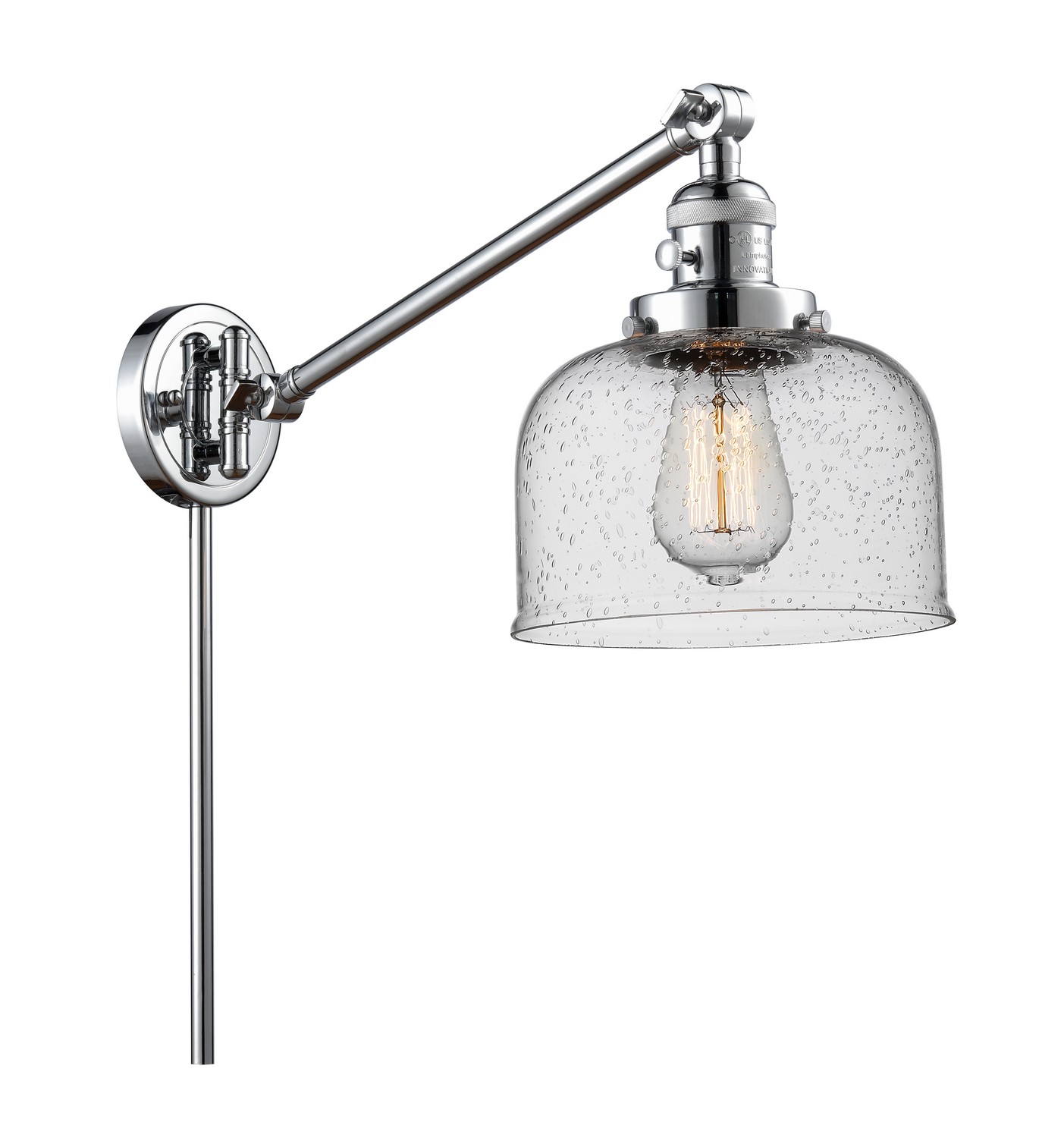 LED Swing Arm by Innovations - Franklin Restoration Collection, Polished Chrome Finish - 237-PC-G74-LED