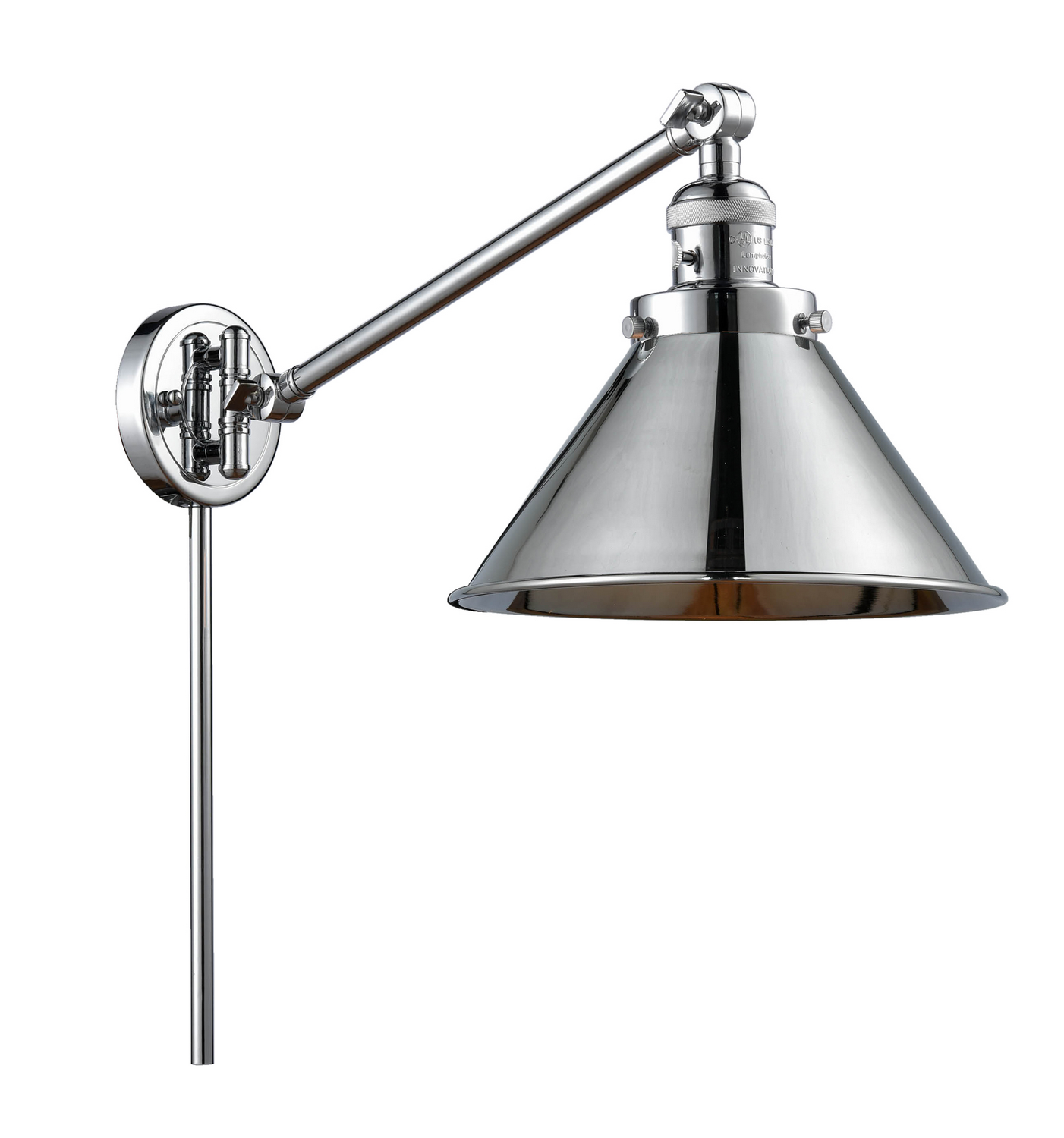 One Light Swing Arm by Innovations - Franklin Restoration Collection, Polished Chrome Finish - 237-PC-M10-PC