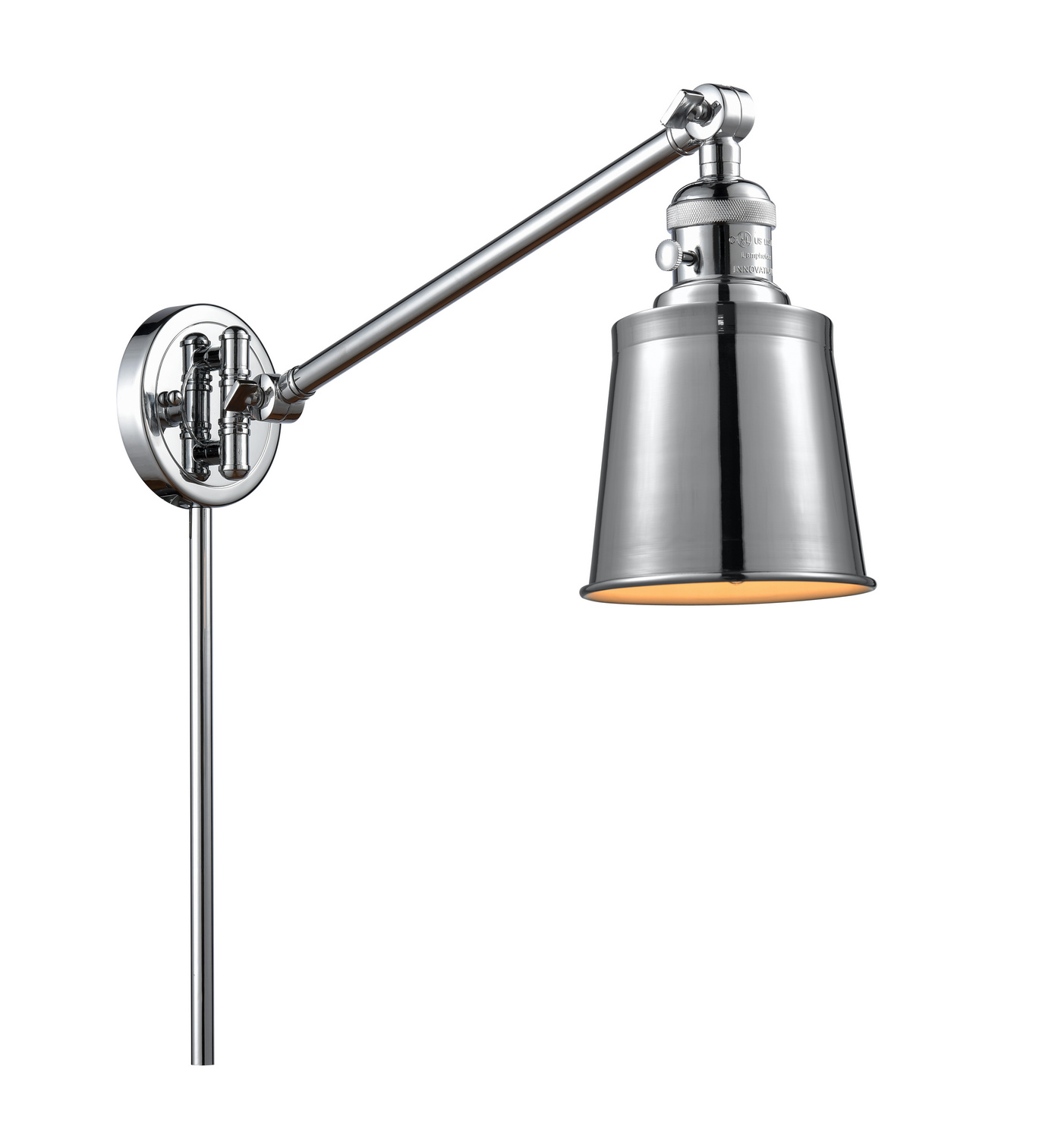 One Light Swing Arm by Innovations - Franklin Restoration Collection, Polished Chrome Finish - 237-PC-M9-PC