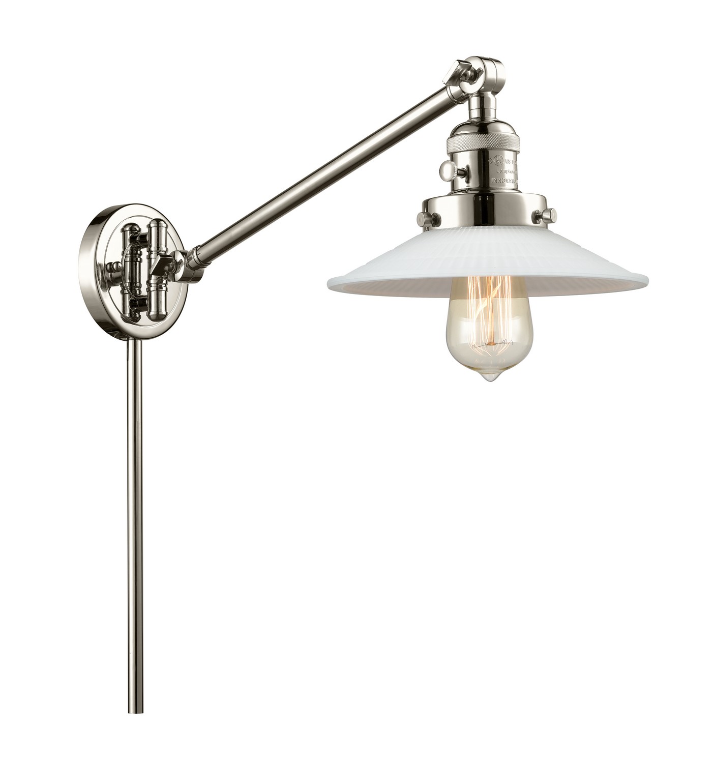 LED Swing Arm by Innovations - Franklin Restoration Collection, Polished Nickel Finish - 237-PN-G1-LED