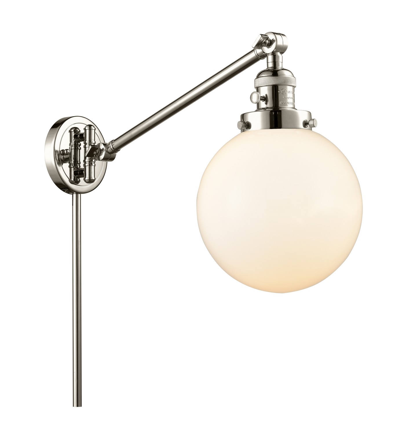 LED Swing Arm by Innovations - Franklin Restoration Collection, Polished Nickel Finish - 237-PN-G201-8-LED