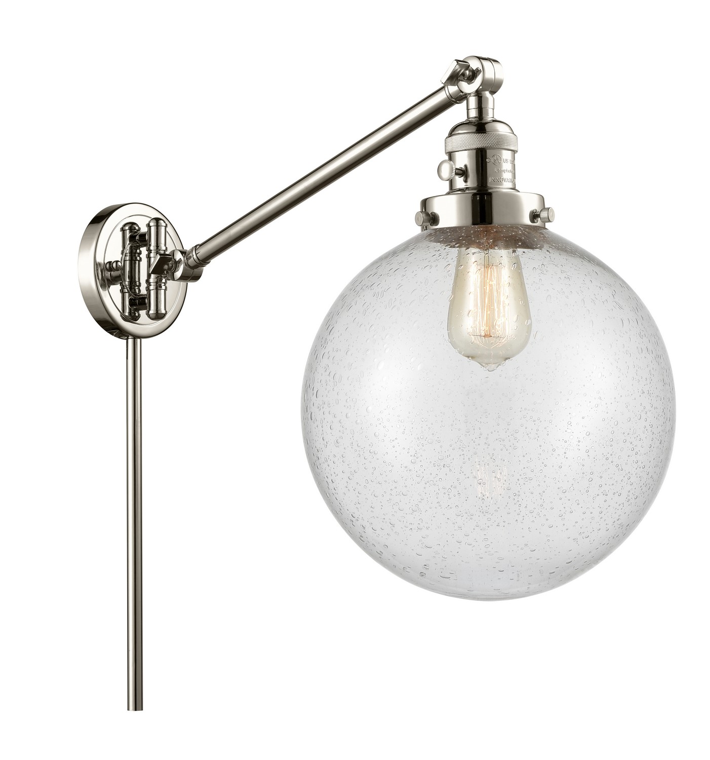 LED Swing Arm by Innovations - Franklin Restoration Collection, Polished Nickel Finish - 237-PN-G204-10-LED