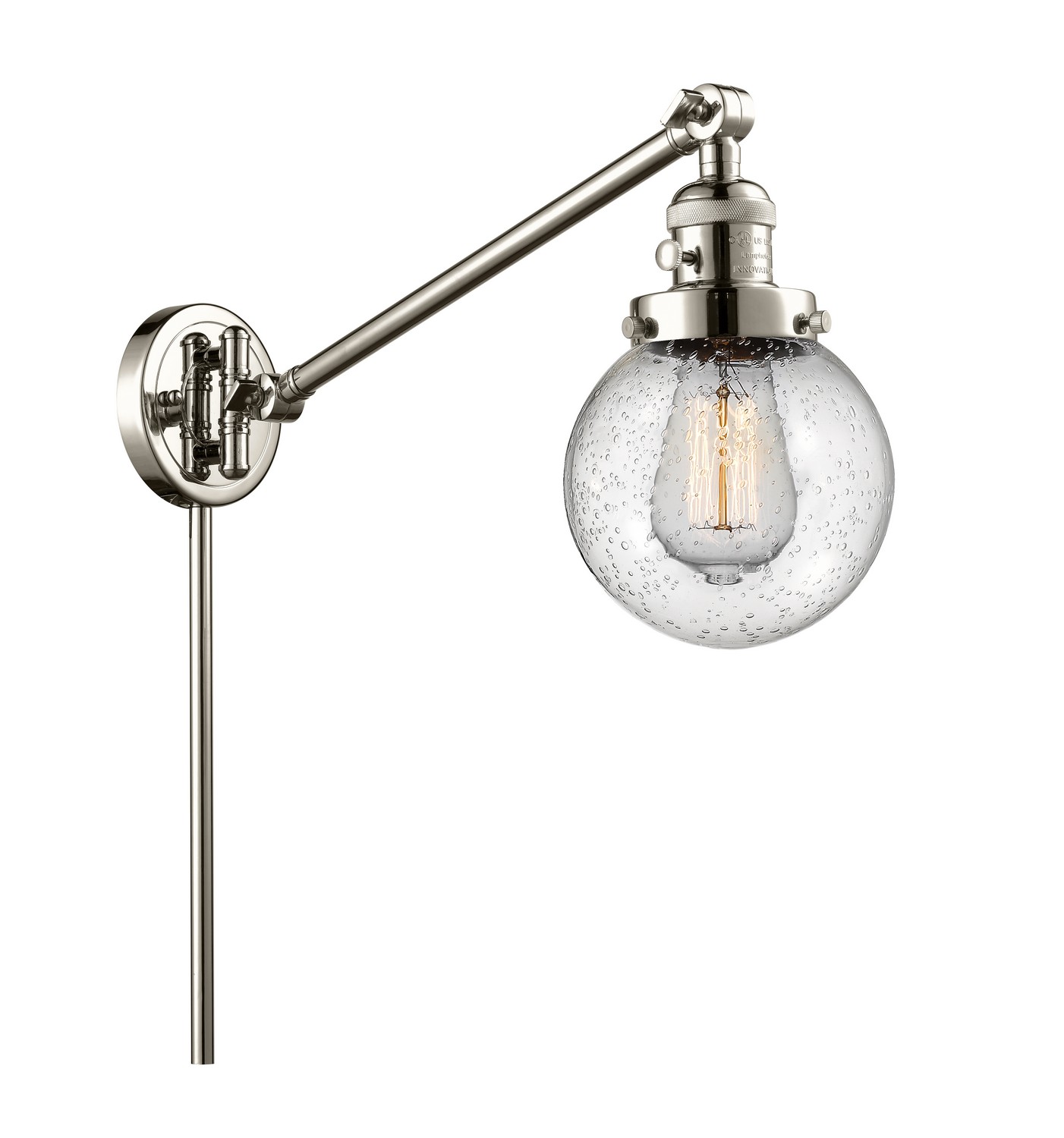 LED Swing Arm by Innovations - Franklin Restoration Collection, Polished Nickel Finish - 237-PN-G204-6-LED