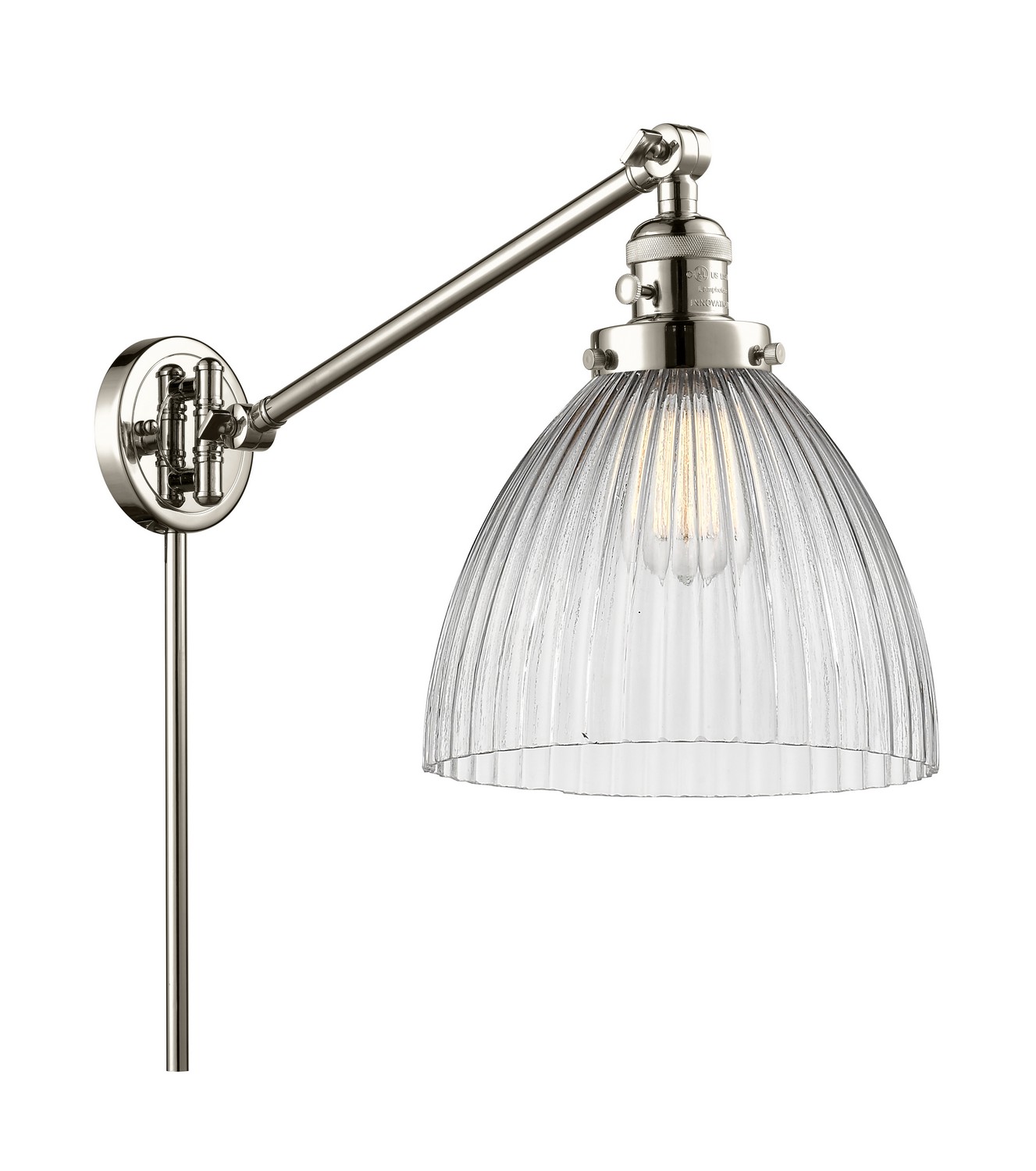 LED Swing Arm by Innovations - Franklin Restoration Collection, Polished Nickel Finish - 237-PN-G222-LED