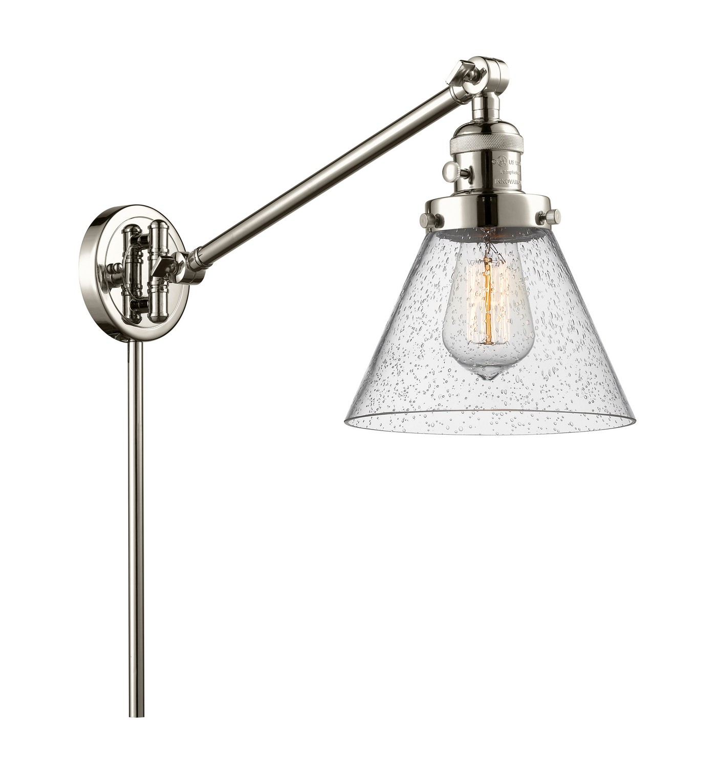 LED Swing Arm by Innovations - Franklin Restoration Collection, Polished Nickel Finish - 237-PN-G44-LED